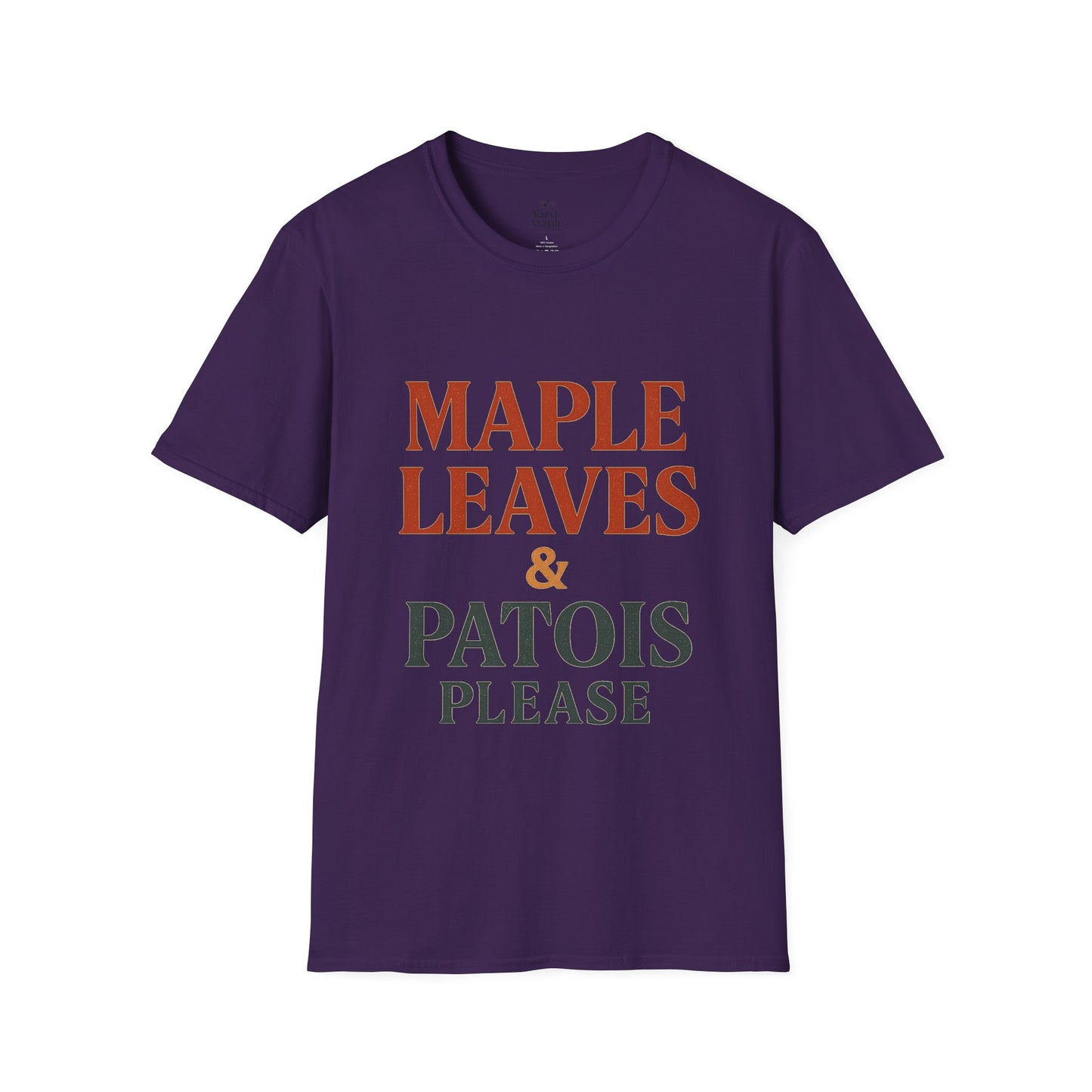 Maple Leaves & Patois Please Unisex T-Shirt, Casual Tee, Gift for Nature Lovers, Summer Wear, Eco-Friendly Fashion