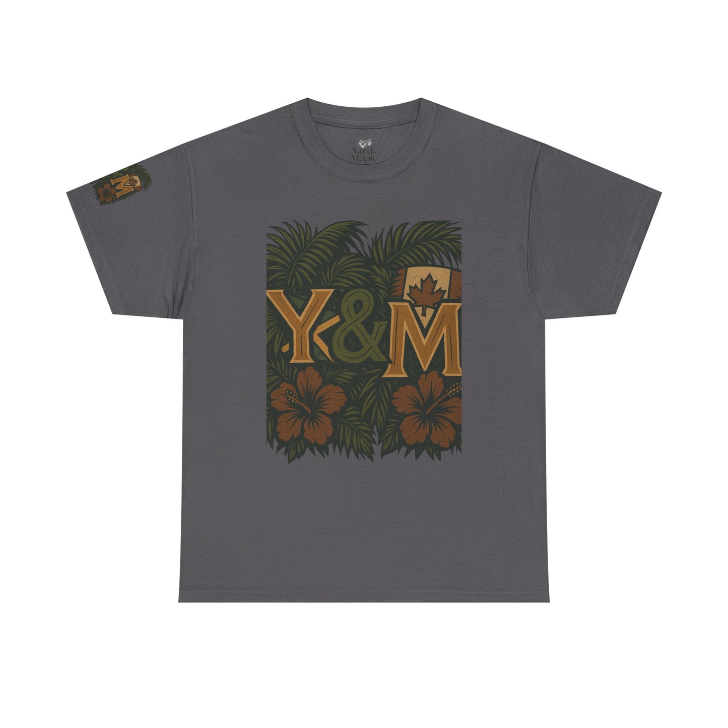 Tropical Vibes Unisex Heavy Cotton Tee, Casual Wear, Perfect for Summer, Beach Days, Gift for Him/Her
