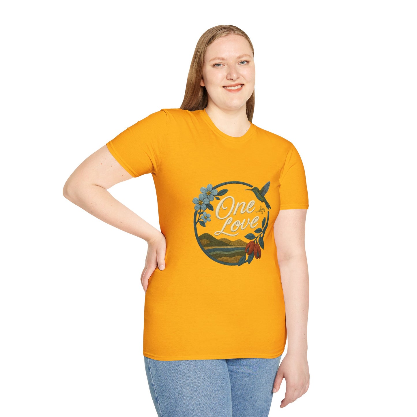 One Love Nature-Inspired T-Shirt, Unisex Tee, Stylish Apparel, Eco-Friendly Gift, Summer Fashion, Inspirational T-Shirt