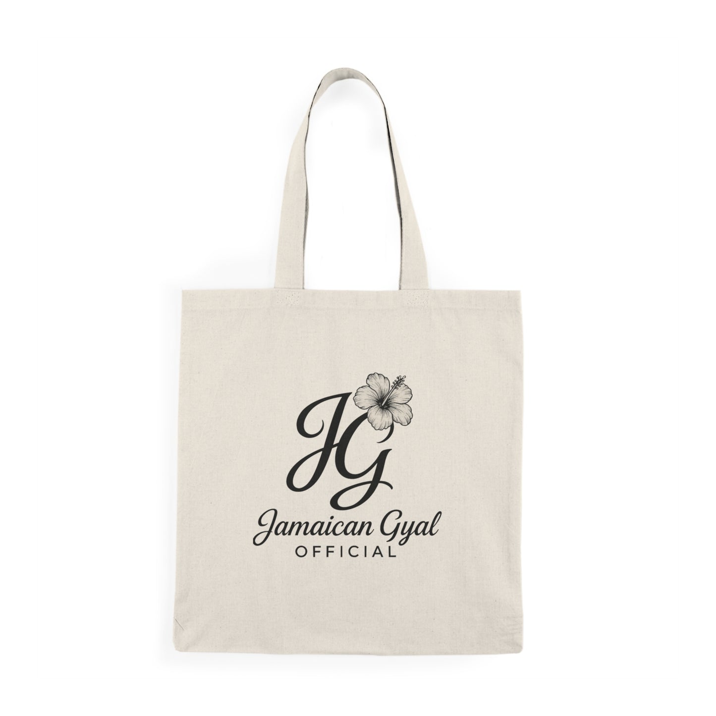Jamaican Gyal Official Tote Bag | Natural Canvas Bag, Eco-Friendly Shopping Bag, Gift for Her, Personalized Tote, Floral Design