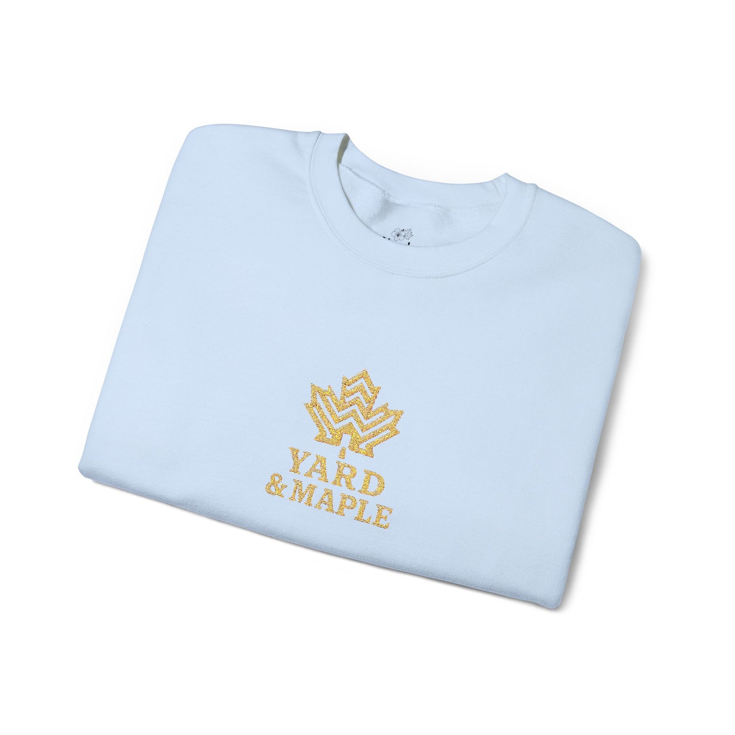 Cozy Unisex Crewneck Sweatshirt with Embroidered Leaf Design, Perfect for Fall, Thanksgiving, Casual Outings, Friends and Family Gatherings, Gifts