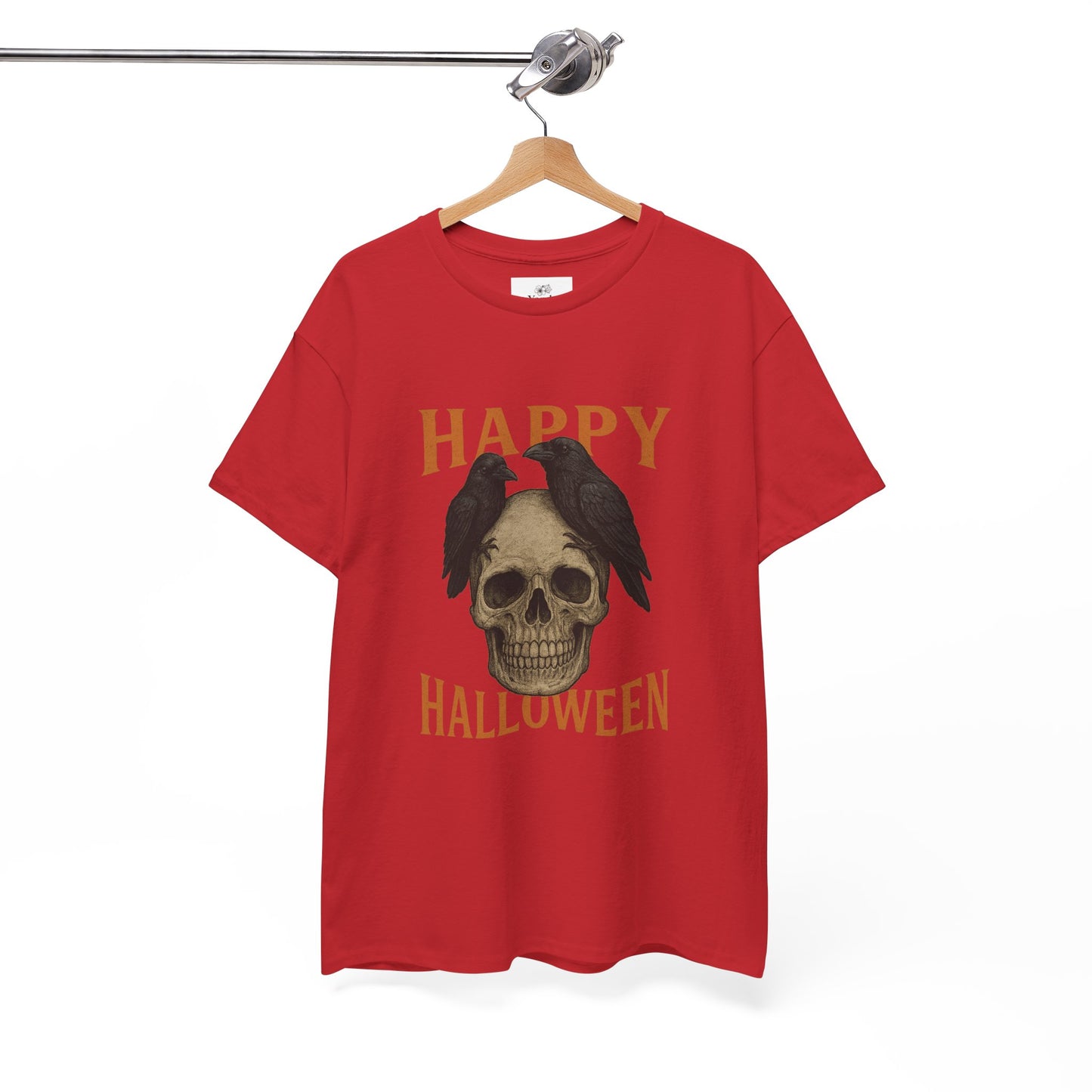 Halloween Skull Unisex Cotton Tee, Spooky T-Shirt, October Fashion, Costume Party Wear, Fall Celebration Shirt