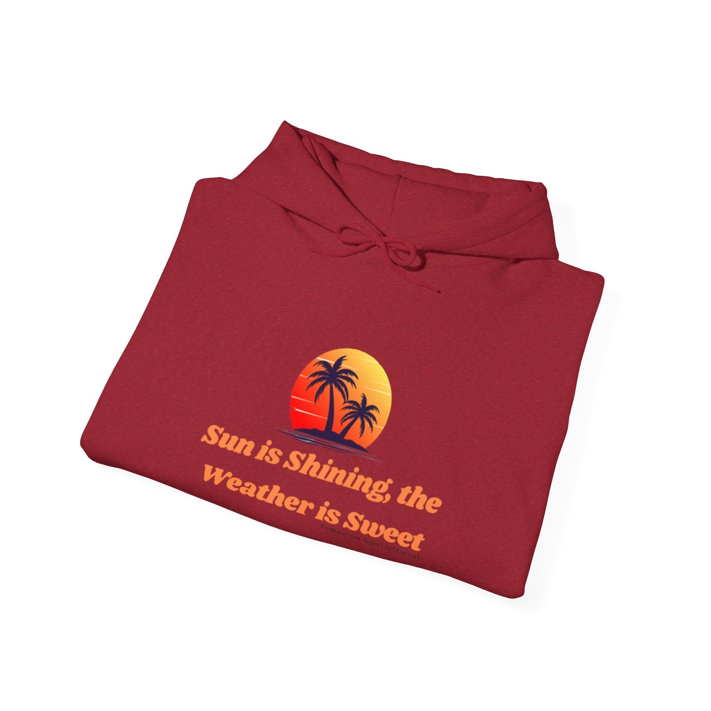 Sunshine Vibes Hoodie: Unisex Heavy Blend Sweatshirt with Tropical Design, Perfect for Summer, Beach Days, Casual Wear, Gifts