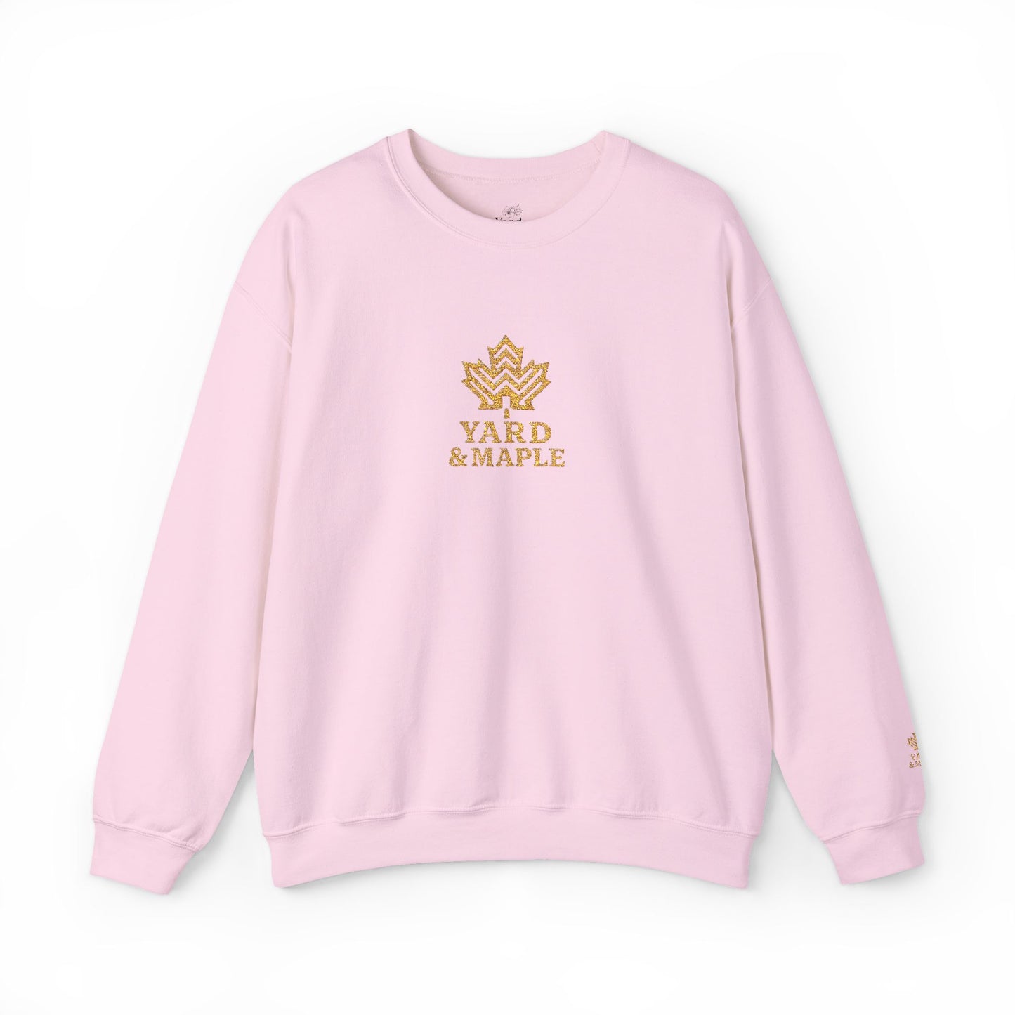 Cozy Unisex Crewneck Sweatshirt with Embroidered Leaf Design, Perfect for Fall, Thanksgiving, Casual Outings, Friends and Family Gatherings, Gifts
