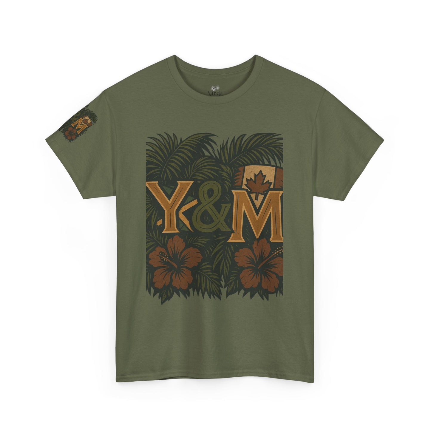 Tropical Vibes Unisex Heavy Cotton Tee, Casual Wear, Perfect for Summer, Beach Days, Gift for Him/Her