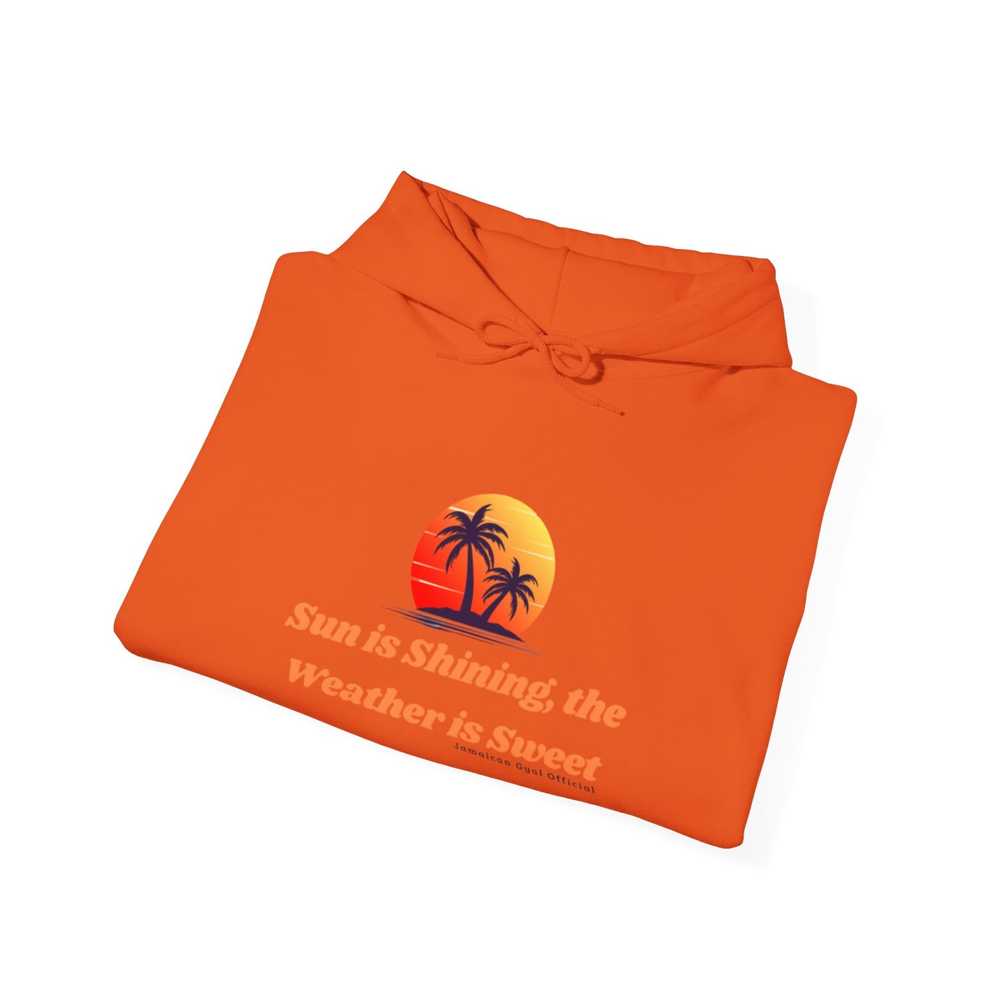 Sunshine Vibes Hoodie: Unisex Heavy Blend Sweatshirt with Tropical Design, Perfect for Summer, Beach Days, Casual Wear, Gifts