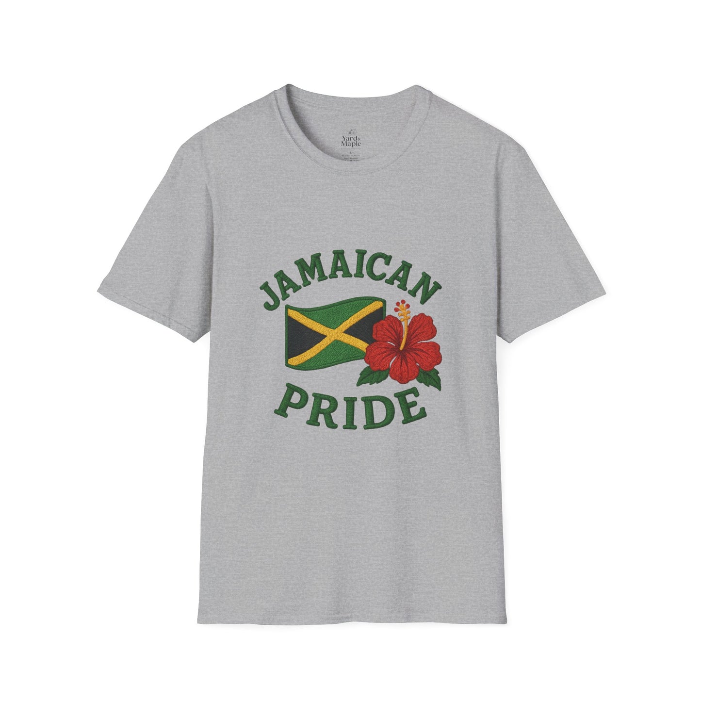 Jamaican Pride T-Shirt, Unisex Softstyle Tee, Tropical Vacation Shirt, Caribbean Pride Apparel, Festival and Celebration Wear