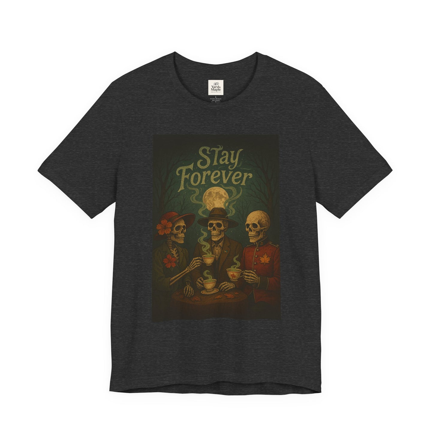 Stay Forever Halloween T-Shirt, Unisex Jersey Tee for Spooky Season, Day of the Dead, Casual Wear, Unique Gift Idea