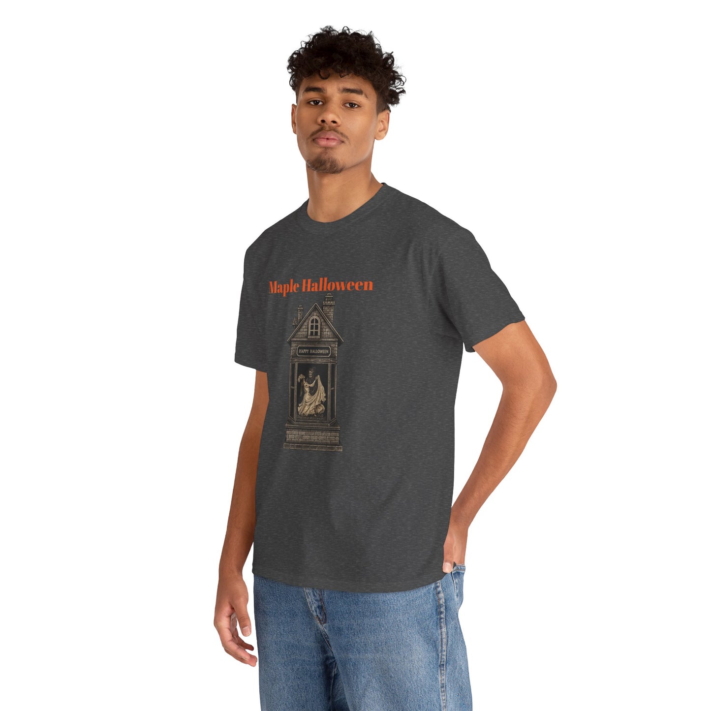 Halloween Graphic Tee, Spooky Season Shirt, Maple Halloween T-Shirt, Unisex Cotton Tee, Fall Fashion Top, Holiday Gift