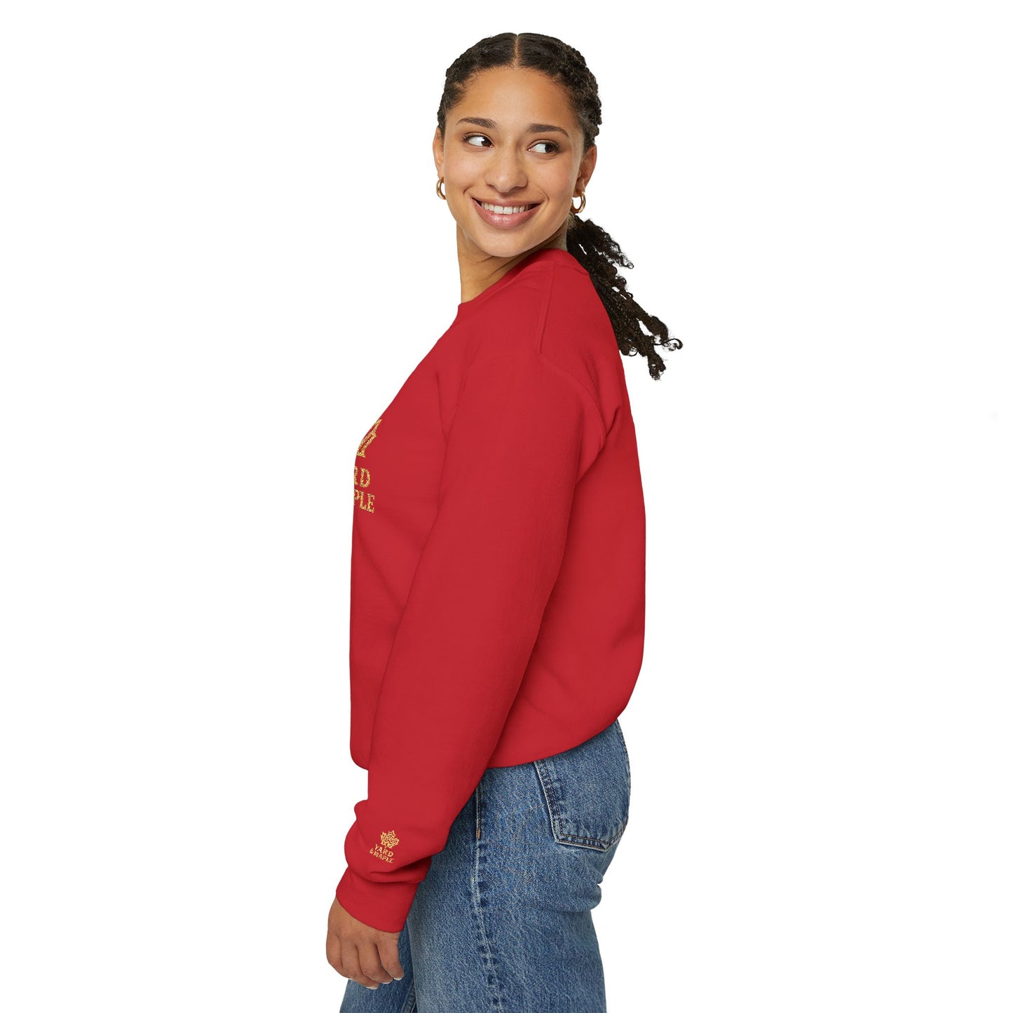 Cozy Unisex Crewneck Sweatshirt with Embroidered Leaf Design, Perfect for Fall, Thanksgiving, Casual Outings, Friends and Family Gatherings, Gifts