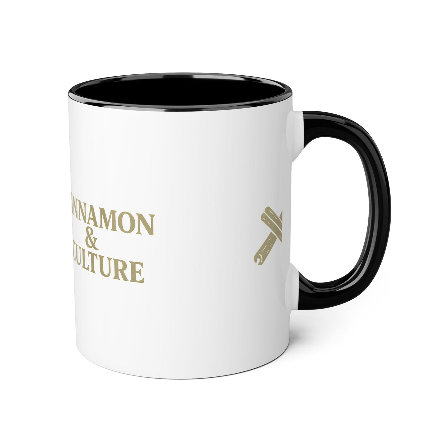 Cinnamon & Culture Accent Mug, Cozy Coffee Cup for Tea Lovers, Perfect Gift for Friends, Coffee Mug for Home, Unique Kitchen Decor