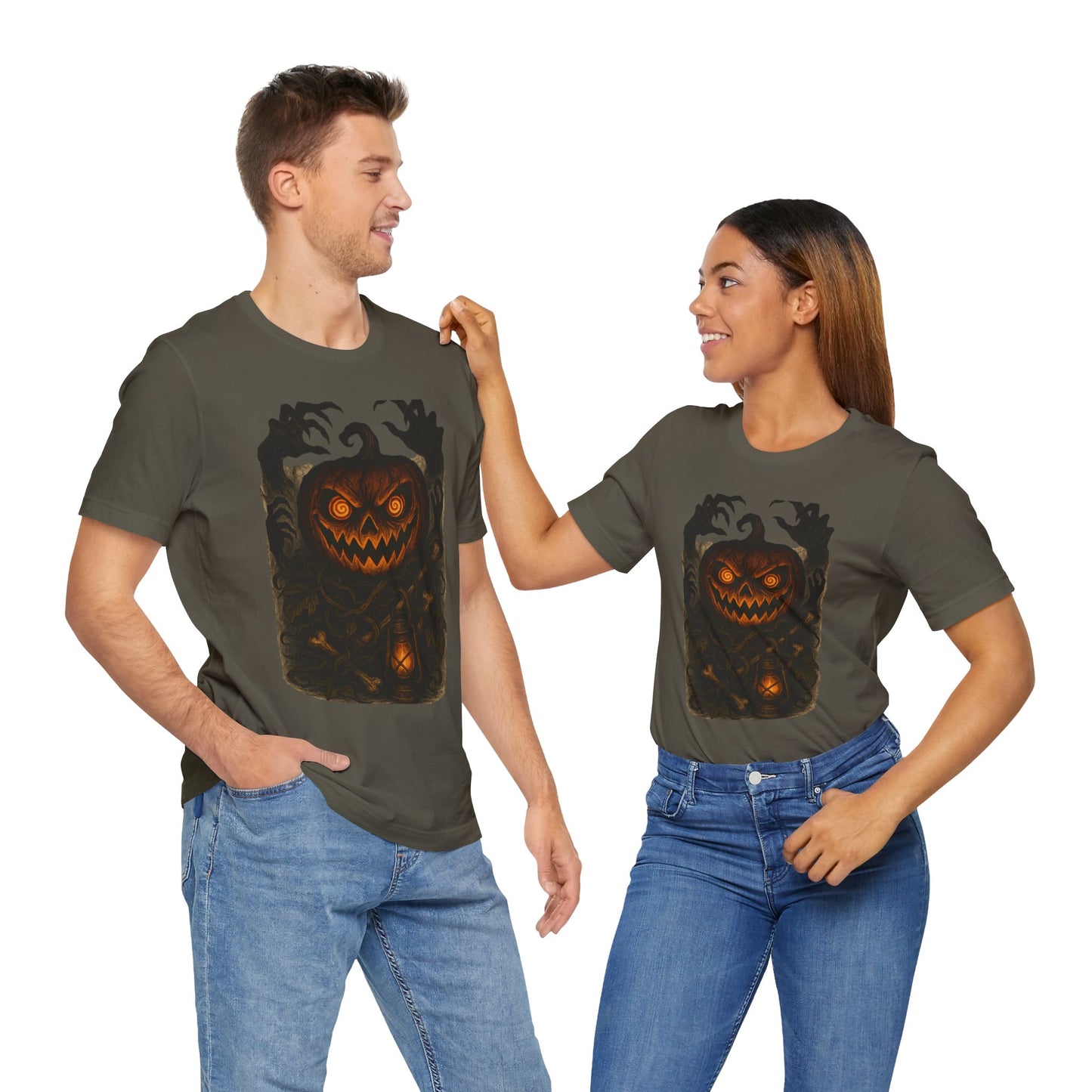 Halloween Pumpkin Tee, Unisex Jersey Short Sleeve Shirt, Fall Festival Apparel, Spooky T-Shirt, Trick or Treat Gift, Autumn Vibes