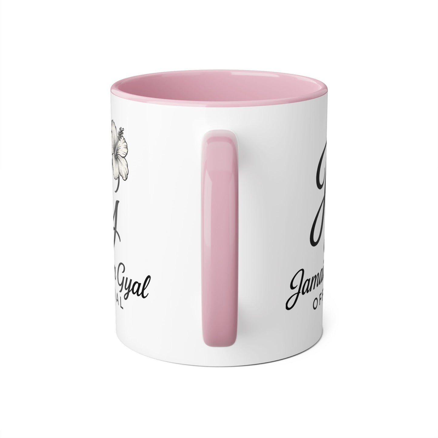 Jamaican Gyal Accent Mug, 11oz Coffee Cup, Floral Design, Gift for Her, Caribbean Culture, Tea Mug, Unique Drinkware
