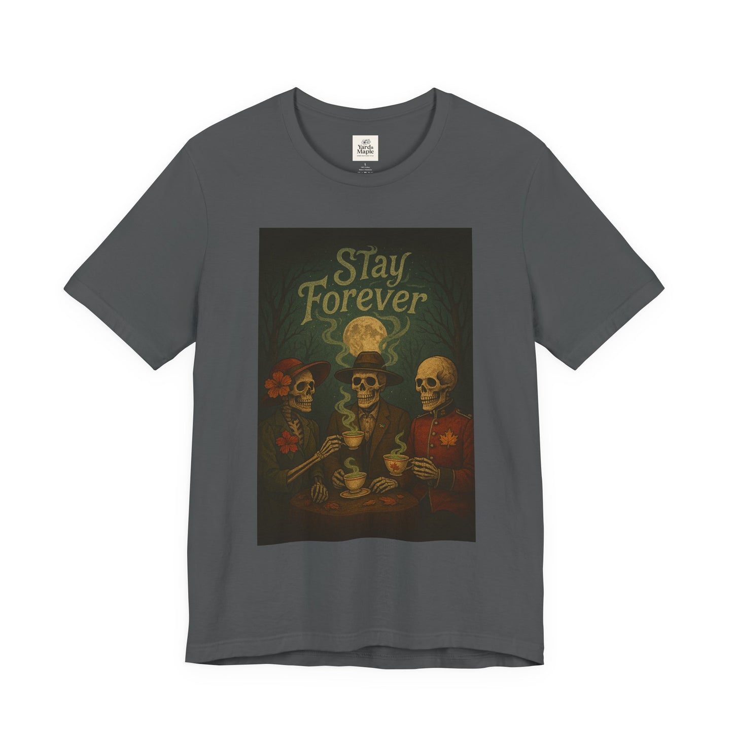 Stay Forever Halloween T-Shirt, Unisex Jersey Tee for Spooky Season, Day of the Dead, Casual Wear, Unique Gift Idea