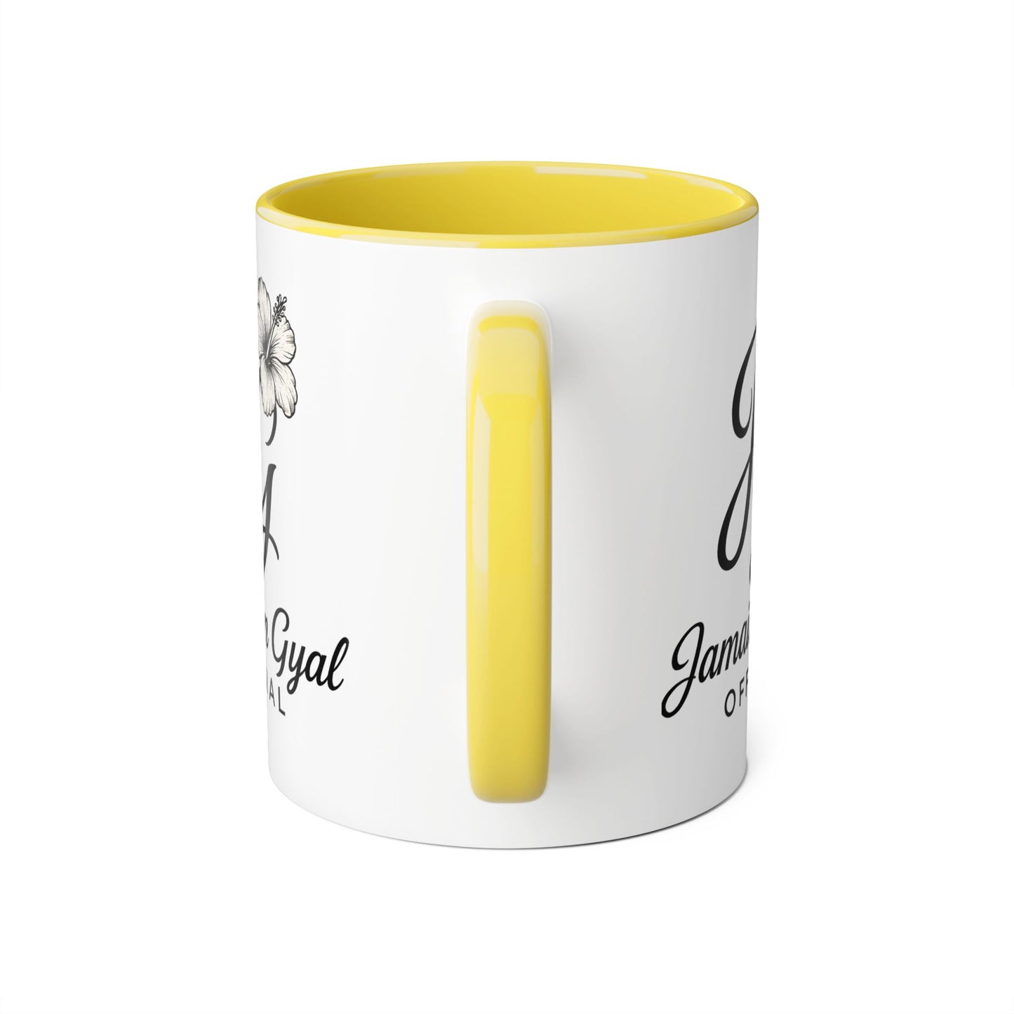 Jamaican Gyal Accent Mug, 11oz Coffee Cup, Floral Design, Gift for Her, Caribbean Culture, Tea Mug, Unique Drinkware
