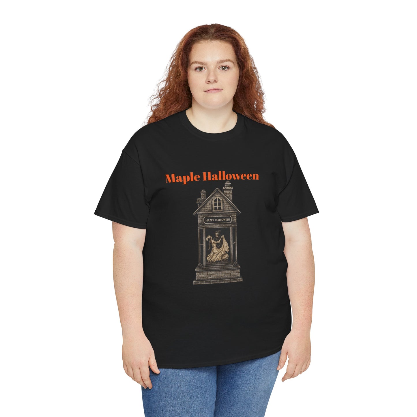 Halloween Graphic Tee, Spooky Season Shirt, Maple Halloween T-Shirt, Unisex Cotton Tee, Fall Fashion Top, Holiday Gift