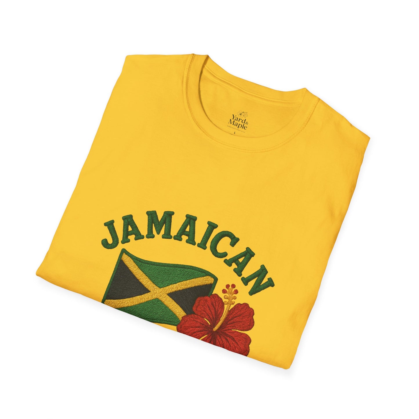 Jamaican Pride T-Shirt, Unisex Softstyle Tee, Tropical Vacation Shirt, Caribbean Pride Apparel, Festival and Celebration Wear