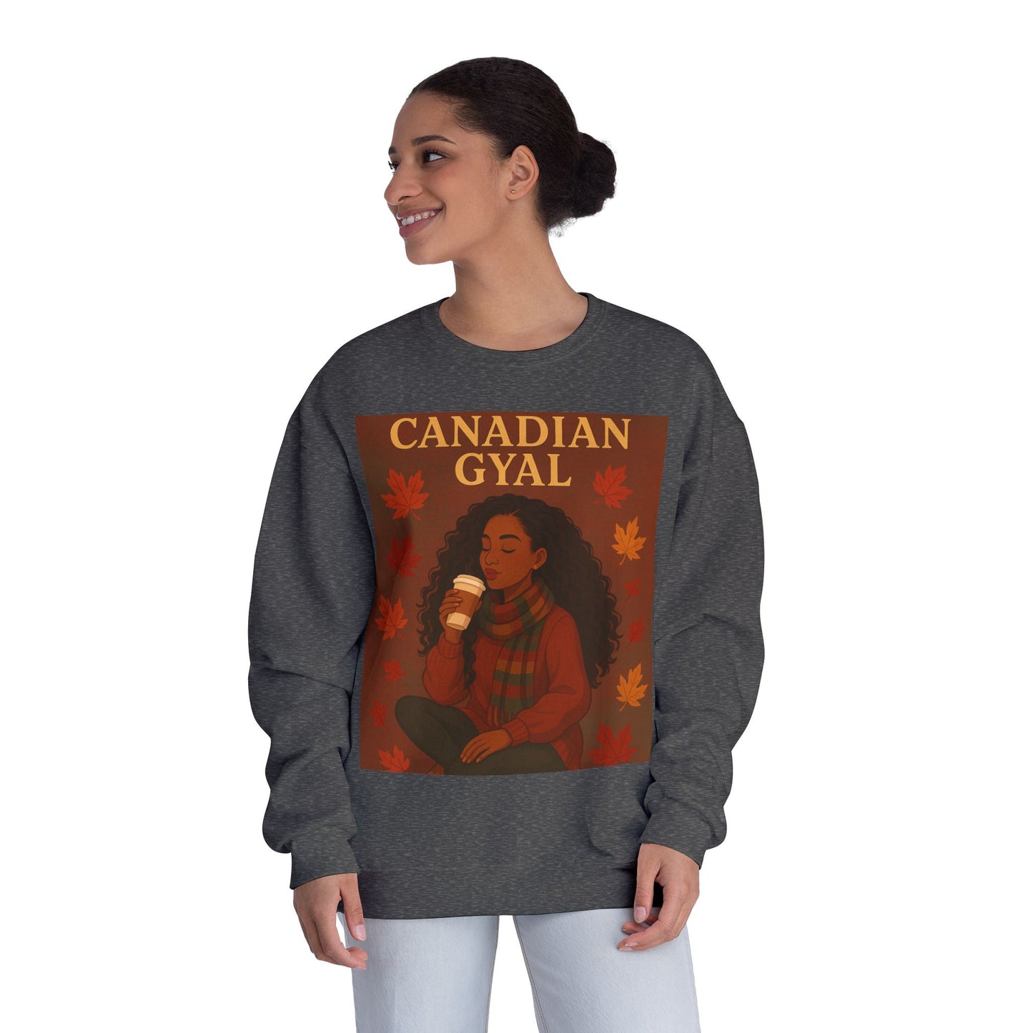 Canadian Gyal Sweatshirt, Cozy Fall Crewneck, Canada Pride Apparel, Autumn Casual Wear, Unisex Gift for Her