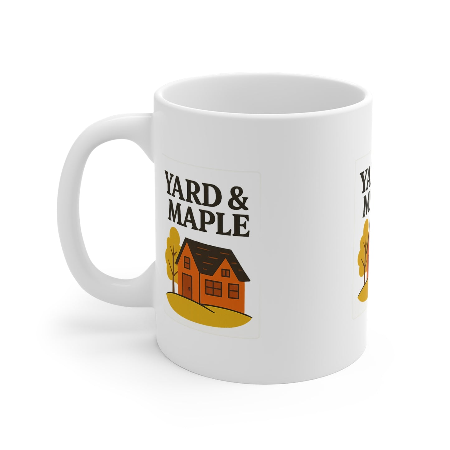 Cozy Home Ceramic Mug, Yard & Maple Design, Perfect Gift for Homeowners, Autumn Decor, Coffee Lovers, Housewarming Present