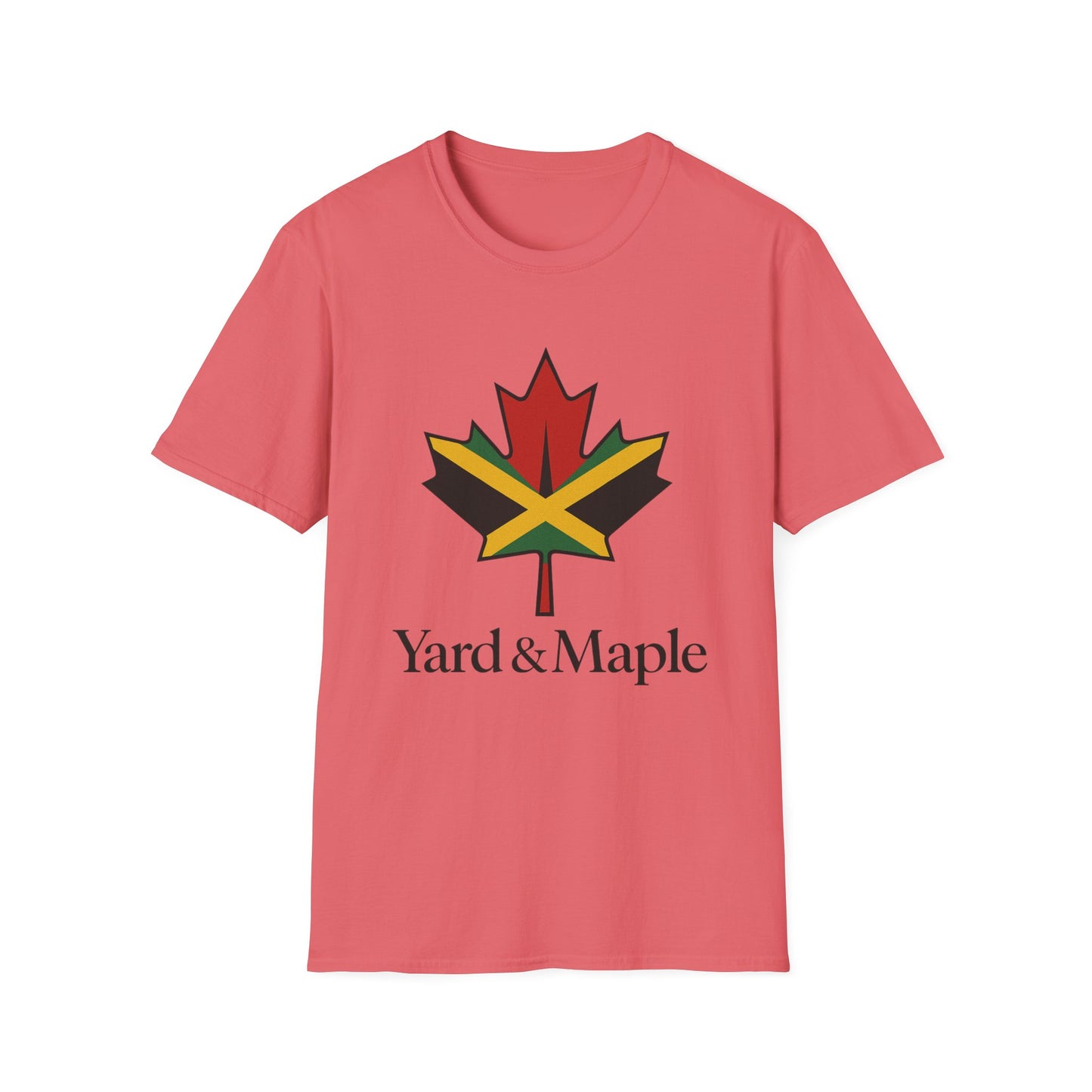 Yard & Maple Unisex Softstyle T-Shirt, Casual Summer Tee, Jamaican Theme Shirt, Cool Graphic Top, Gift for Nature Lovers
