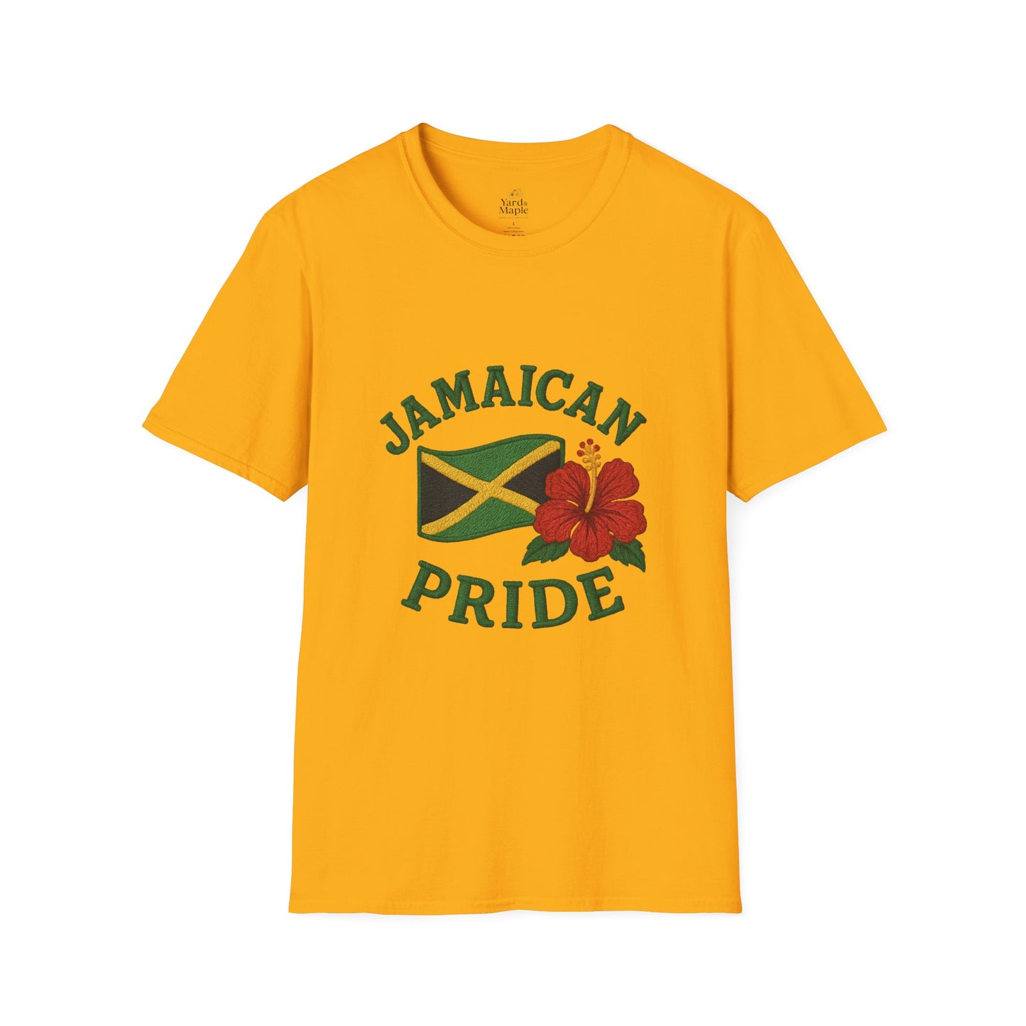 Jamaican Pride T-Shirt, Unisex Softstyle Tee, Tropical Vacation Shirt, Caribbean Pride Apparel, Festival and Celebration Wear