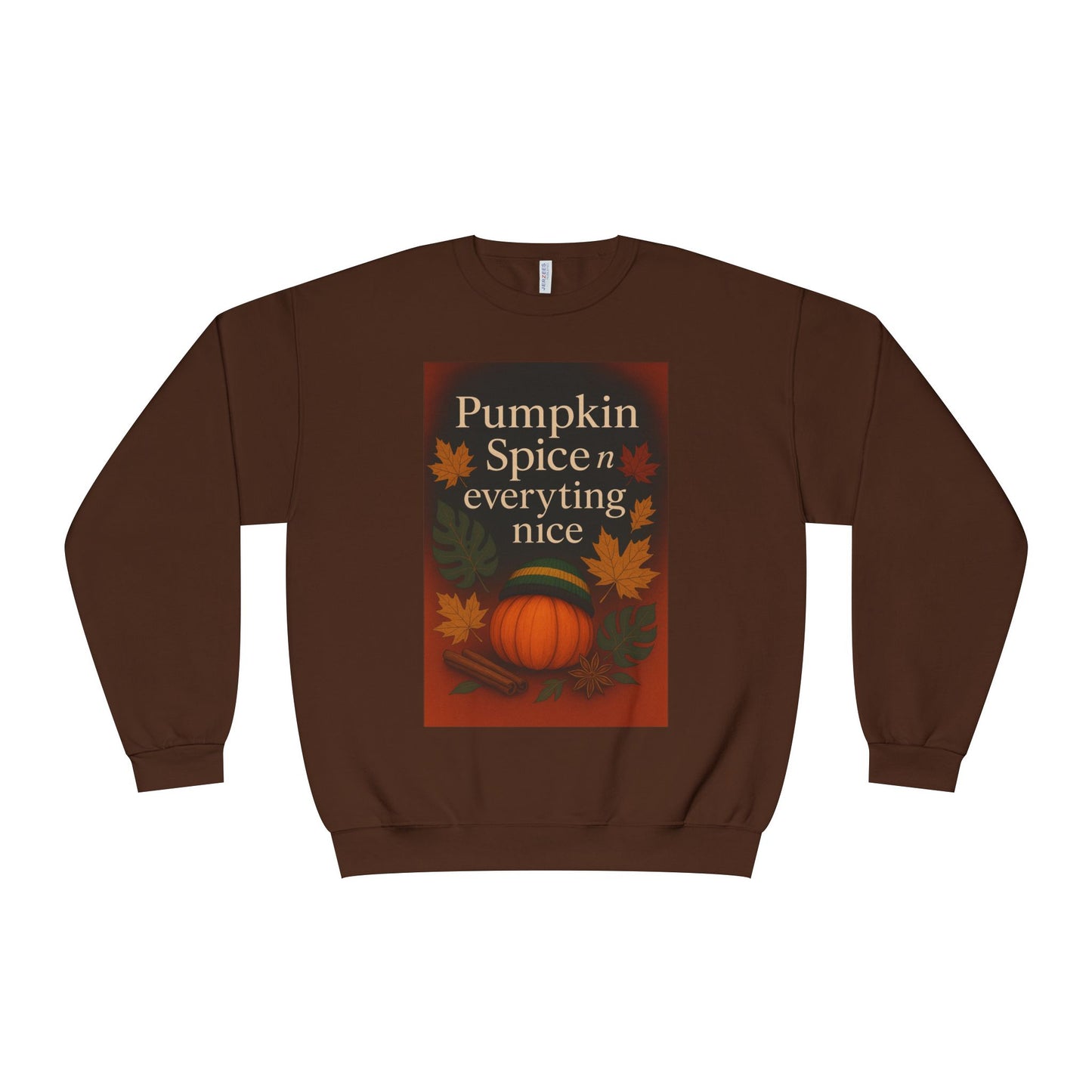 Cozy Fall Sweatshirt | Pumpkin Spice & Everything Nice | Perfect for Autumn Gatherings, Thanksgiving, and Casual Wear