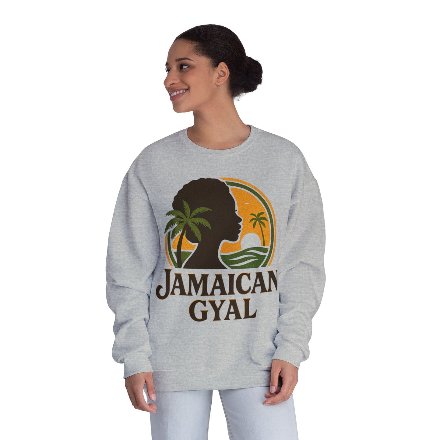 Jamaican Gyal Unisex Sweatshirt, Cozy Crewneck, Gift for Her, Summer Vibes, Casual Fashion Statement