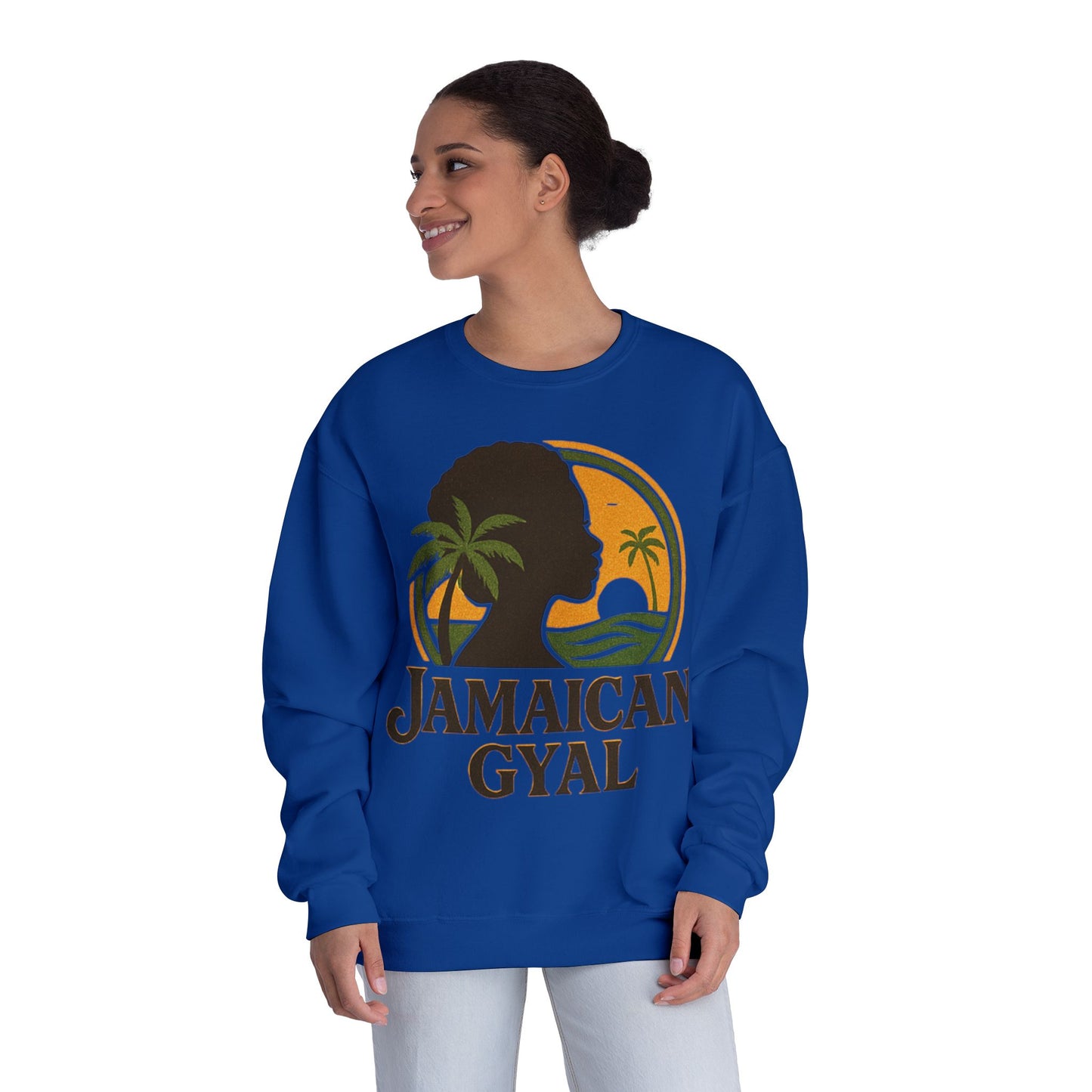 Jamaican Gyal Unisex Sweatshirt, Cozy Crewneck, Gift for Her, Summer Vibes, Casual Fashion Statement