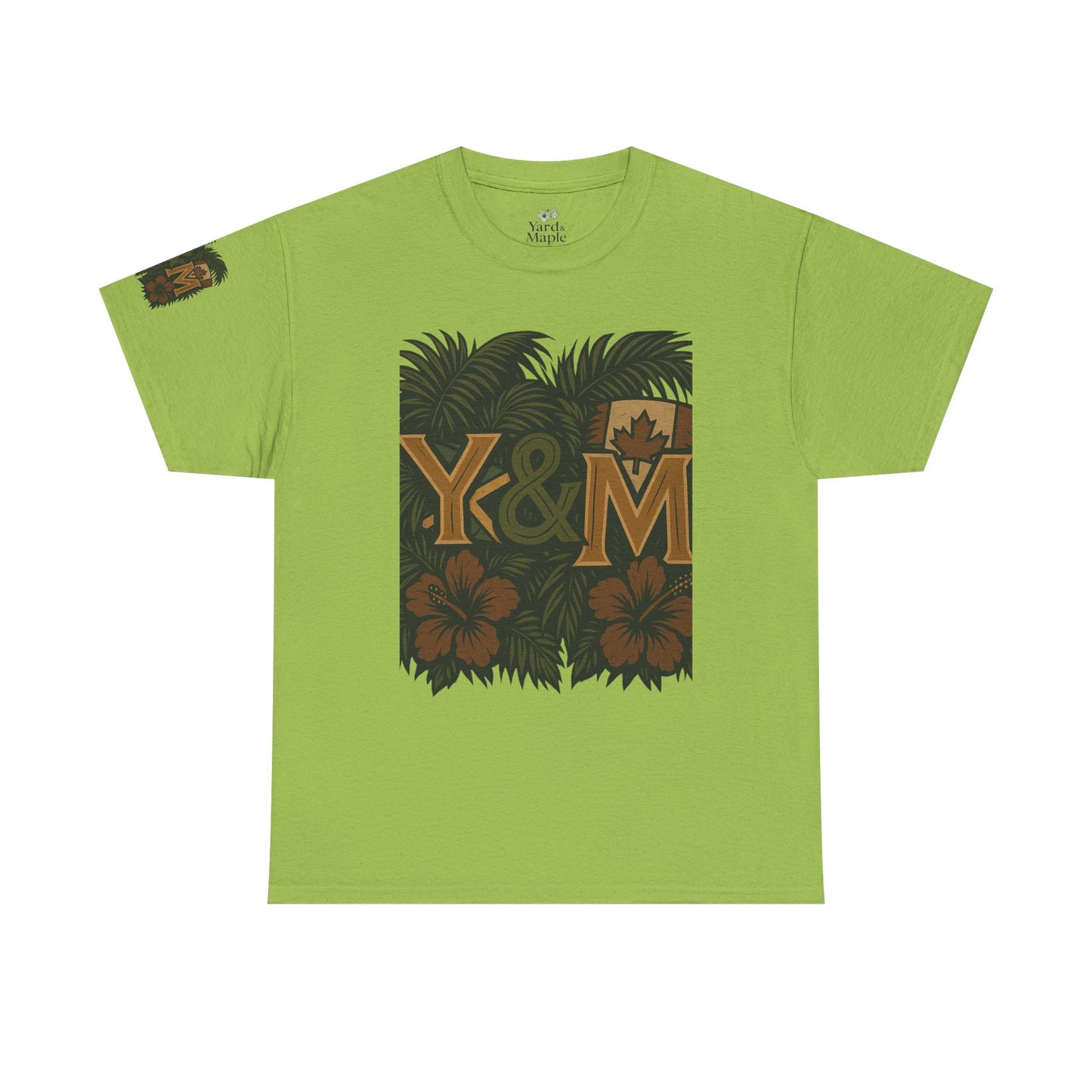 Tropical Vibes Unisex Heavy Cotton Tee, Casual Wear, Perfect for Summer, Beach Days, Gift for Him/Her