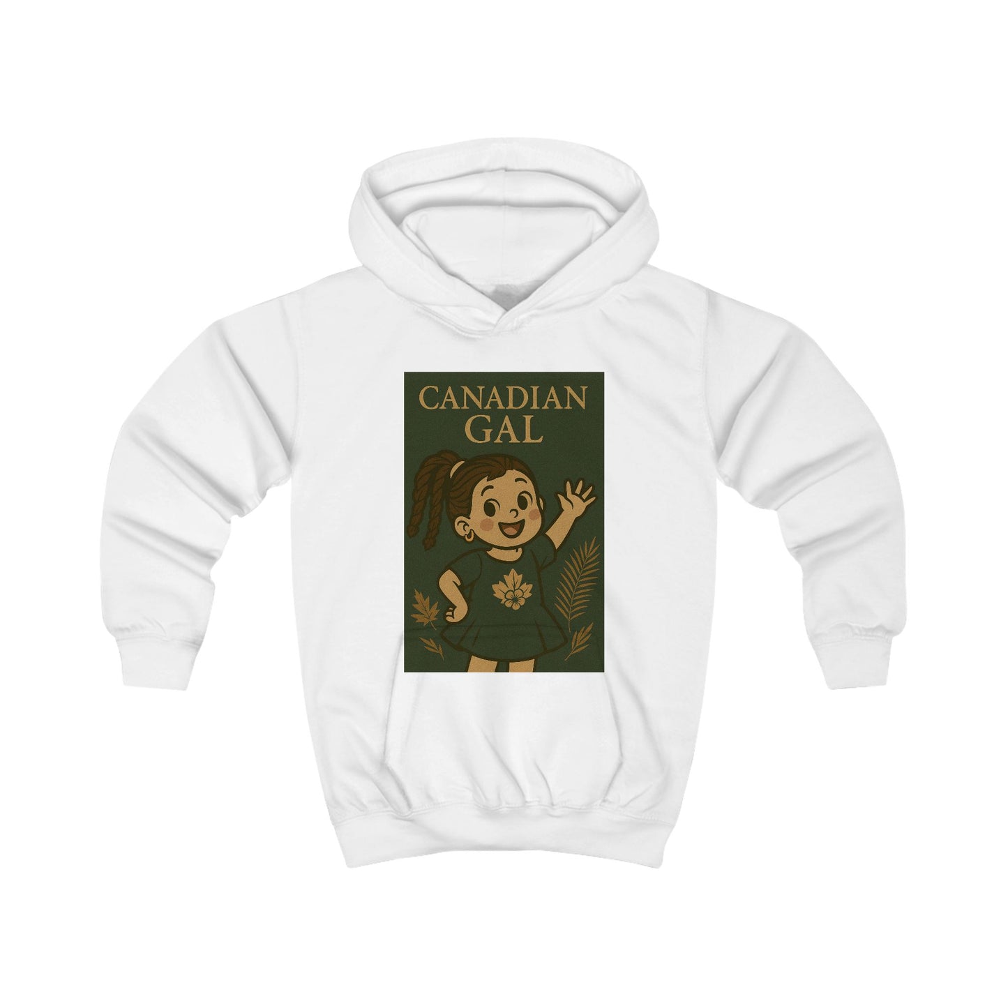 Canadian Gal Kids Hoodie, Cute Childrens Sweatshirt, Cozy Apparel for Girls, Perfect Gift for Birthdays, Family Events, Holidays