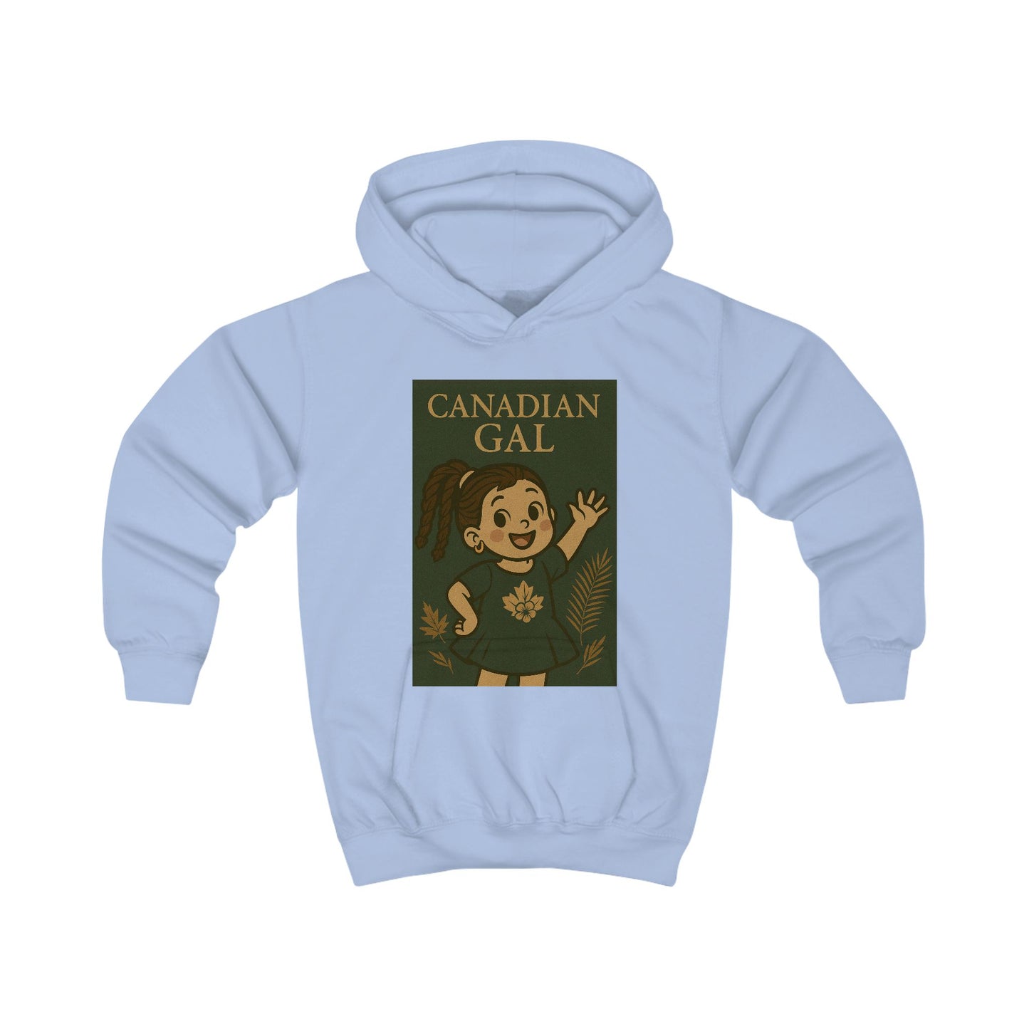 Canadian Gal Kids Hoodie, Cute Childrens Sweatshirt, Cozy Apparel for Girls, Perfect Gift for Birthdays, Family Events, Holidays