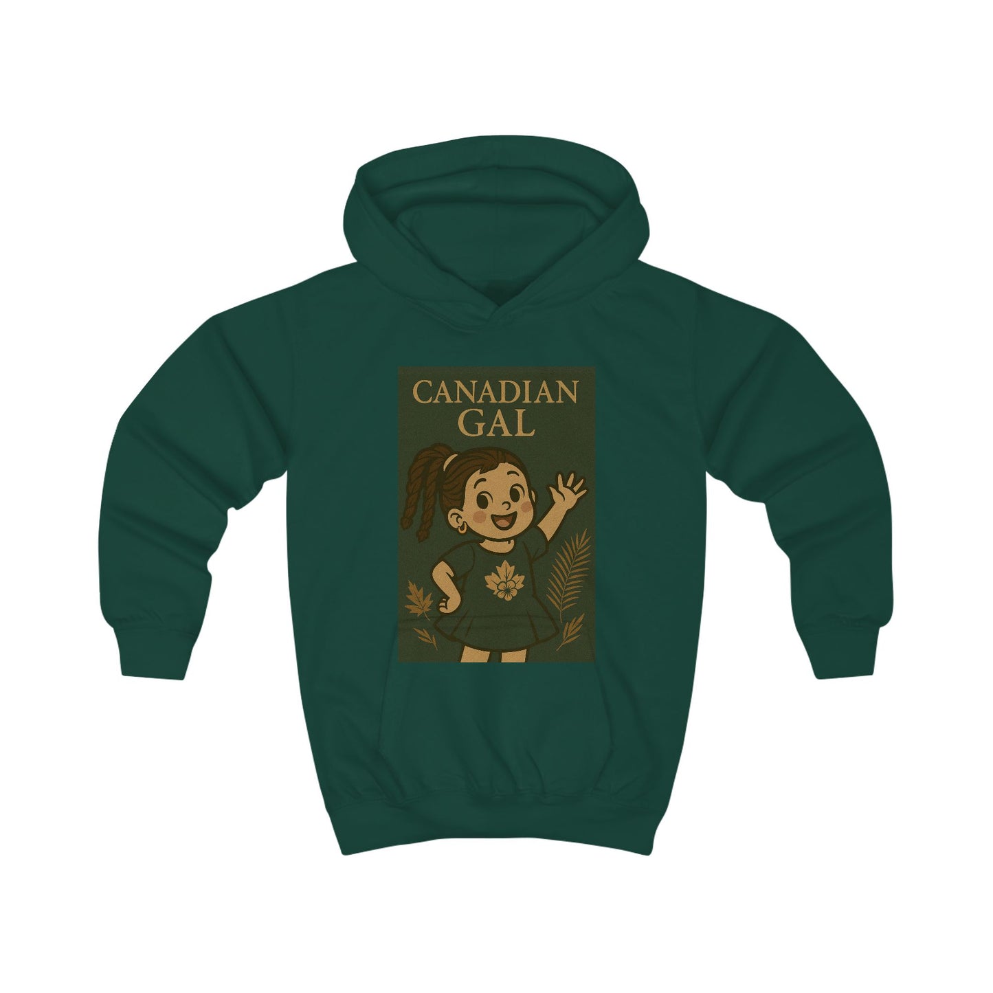 Canadian Gal Kids Hoodie, Cute Childrens Sweatshirt, Cozy Apparel for Girls, Perfect Gift for Birthdays, Family Events, Holidays