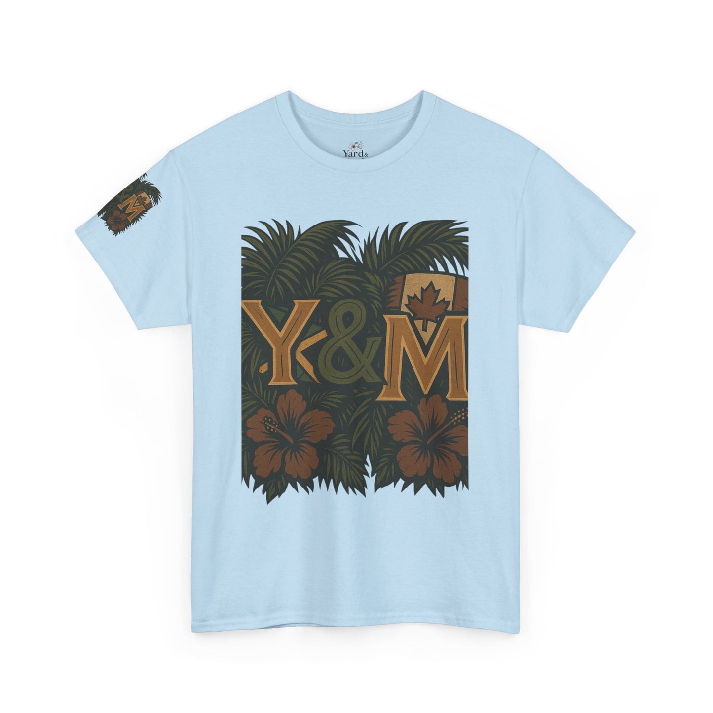 Tropical Vibes Unisex Heavy Cotton Tee, Casual Wear, Perfect for Summer, Beach Days, Gift for Him/Her