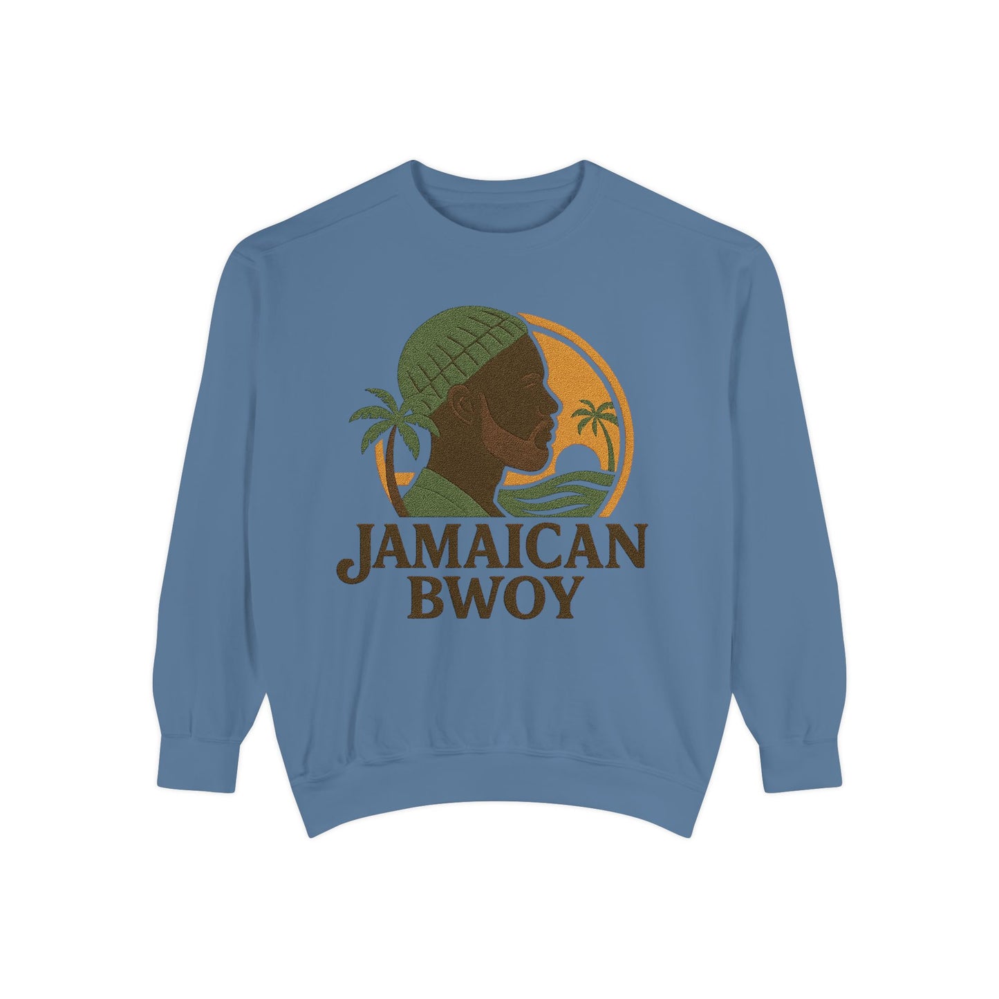 Jamaican Bwoy Sweatshirt, Cozy Unisex Pullover, Streetwear Style, Perfect Gift for Reggae Lovers, Summer Vibes Apparel, Gift for Him/Her