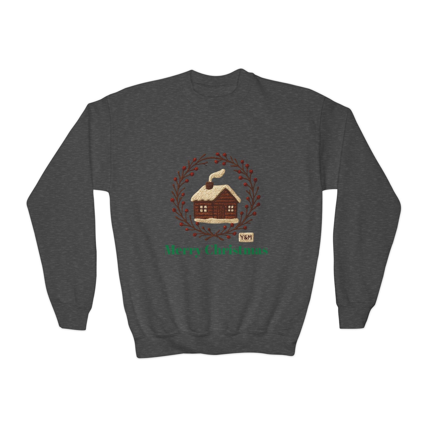 Christmas Youth Crewneck Sweatshirt, Holiday Gift, Cozy Winter Sweater, Festive Christmas Apparel, Toddler Sweatshirt