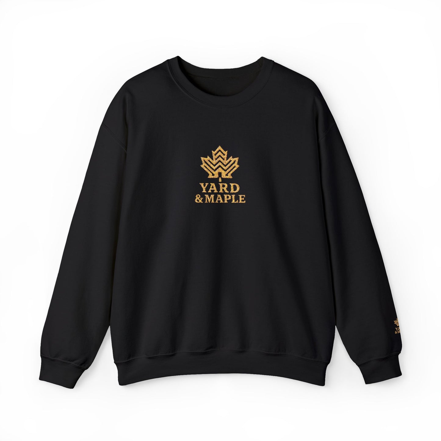 Cozy Unisex Crewneck Sweatshirt with Embroidered Leaf Design, Perfect for Fall, Thanksgiving, Casual Outings, Friends and Family Gatherings, Gifts