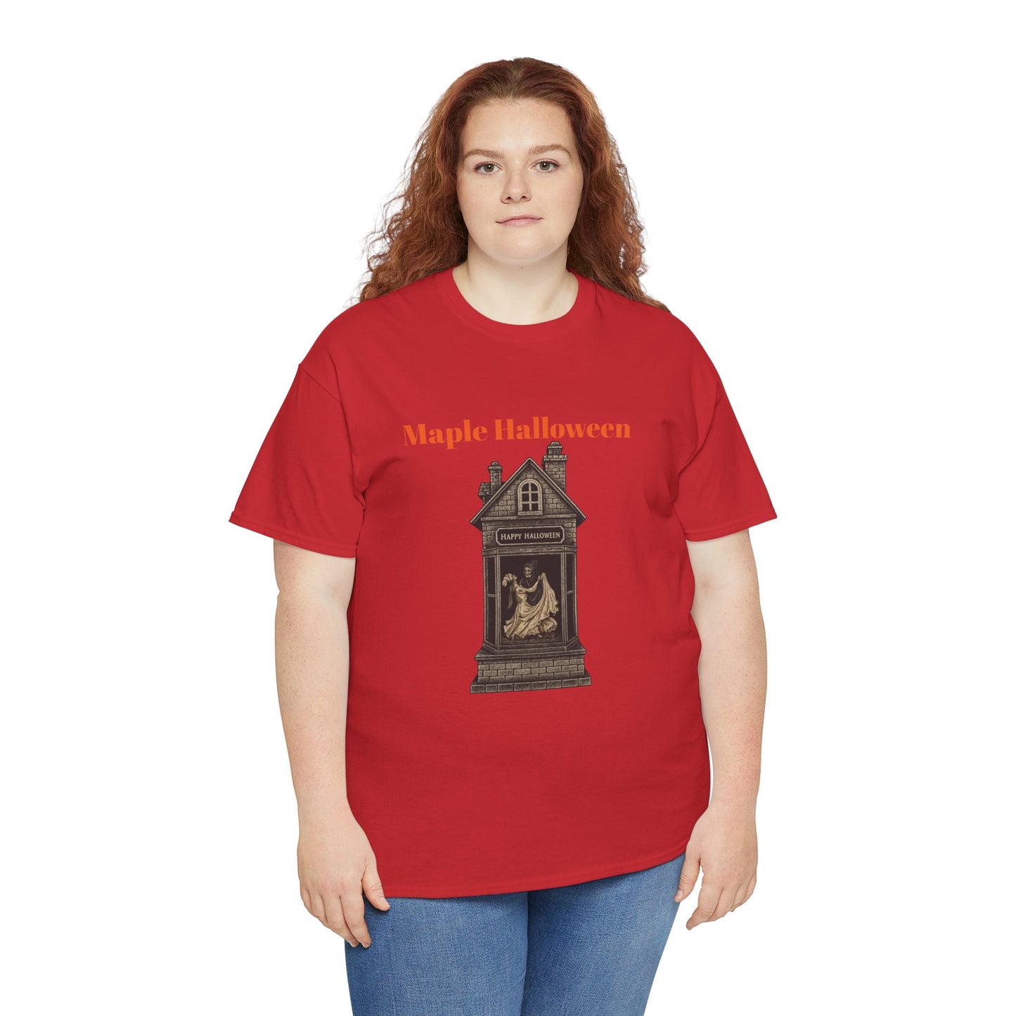 Halloween Graphic Tee, Spooky Season Shirt, Maple Halloween T-Shirt, Unisex Cotton Tee, Fall Fashion Top, Holiday Gift