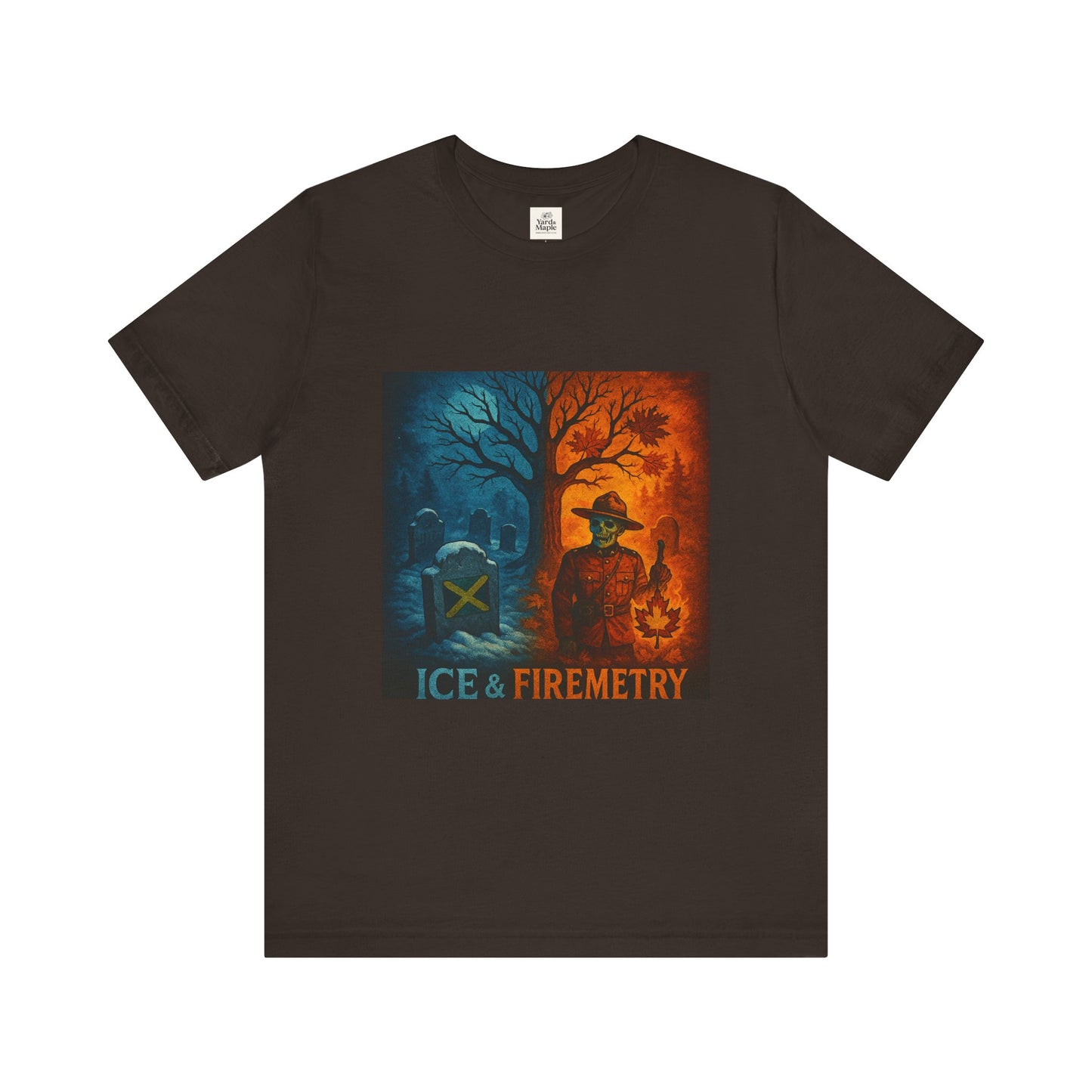 Unisex Ice & Fire Short Sleeve Tee - Firefighter Gift, Halloween Shirt, Cool Graphic Tee, Unique Adventure Wear, All-Season Style