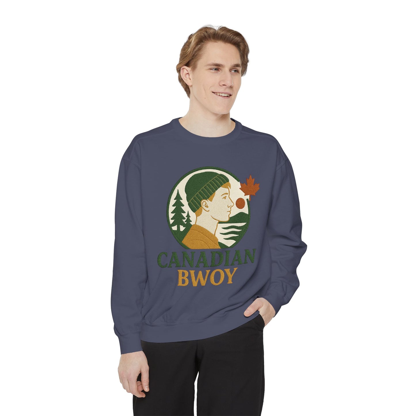 Canadian Bwoy Sweatshirt, Unisex Cozy Apparel, Gift for Canada Day, Casual Streetwear, Nature Lover Sweatshirt, Fall Fashion