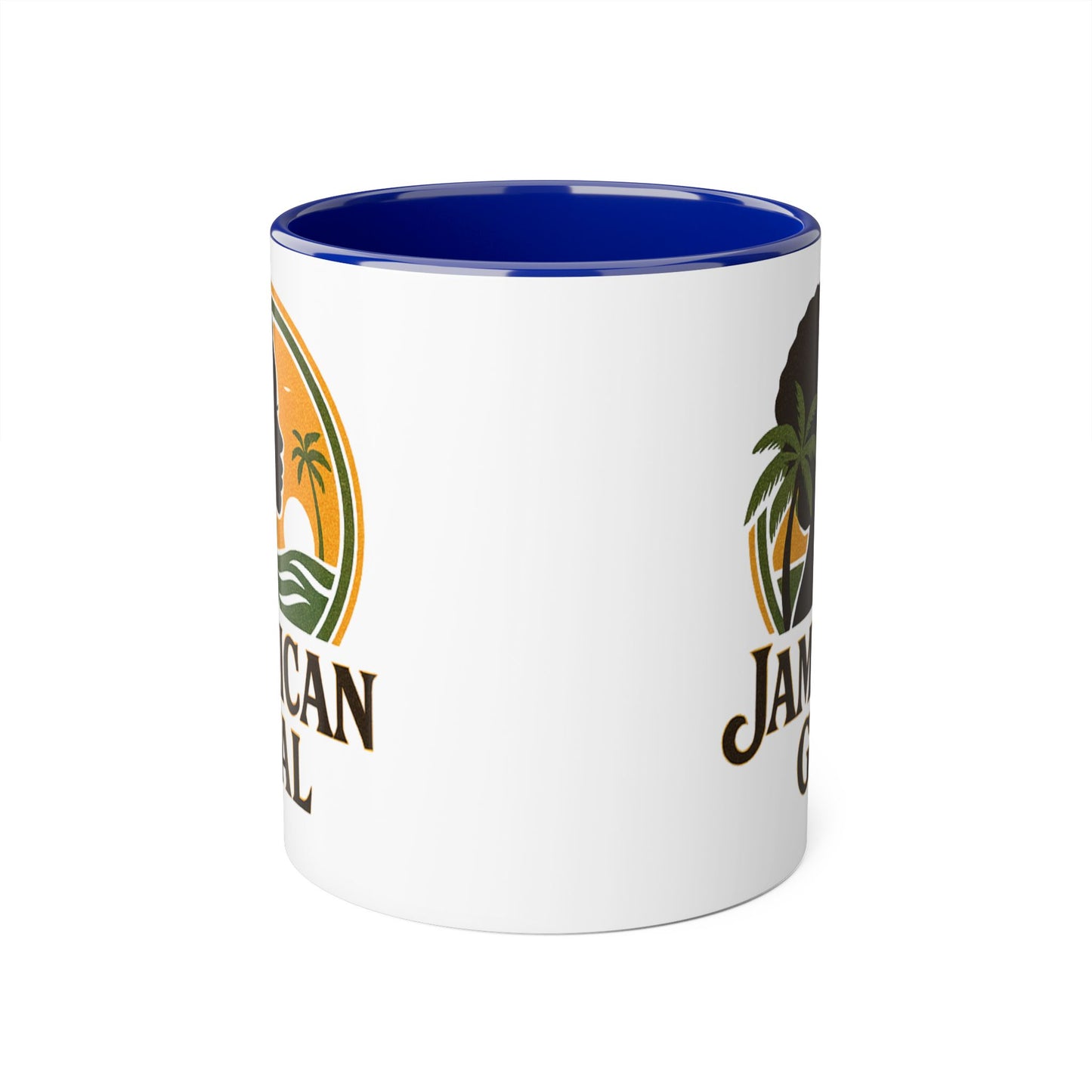 Jamaican Gyal Accent Mug, 11oz Coffee Cup, African Heritage Gift, Tropical Drinkware, Caribbean Inspiration, Black Woman Art
