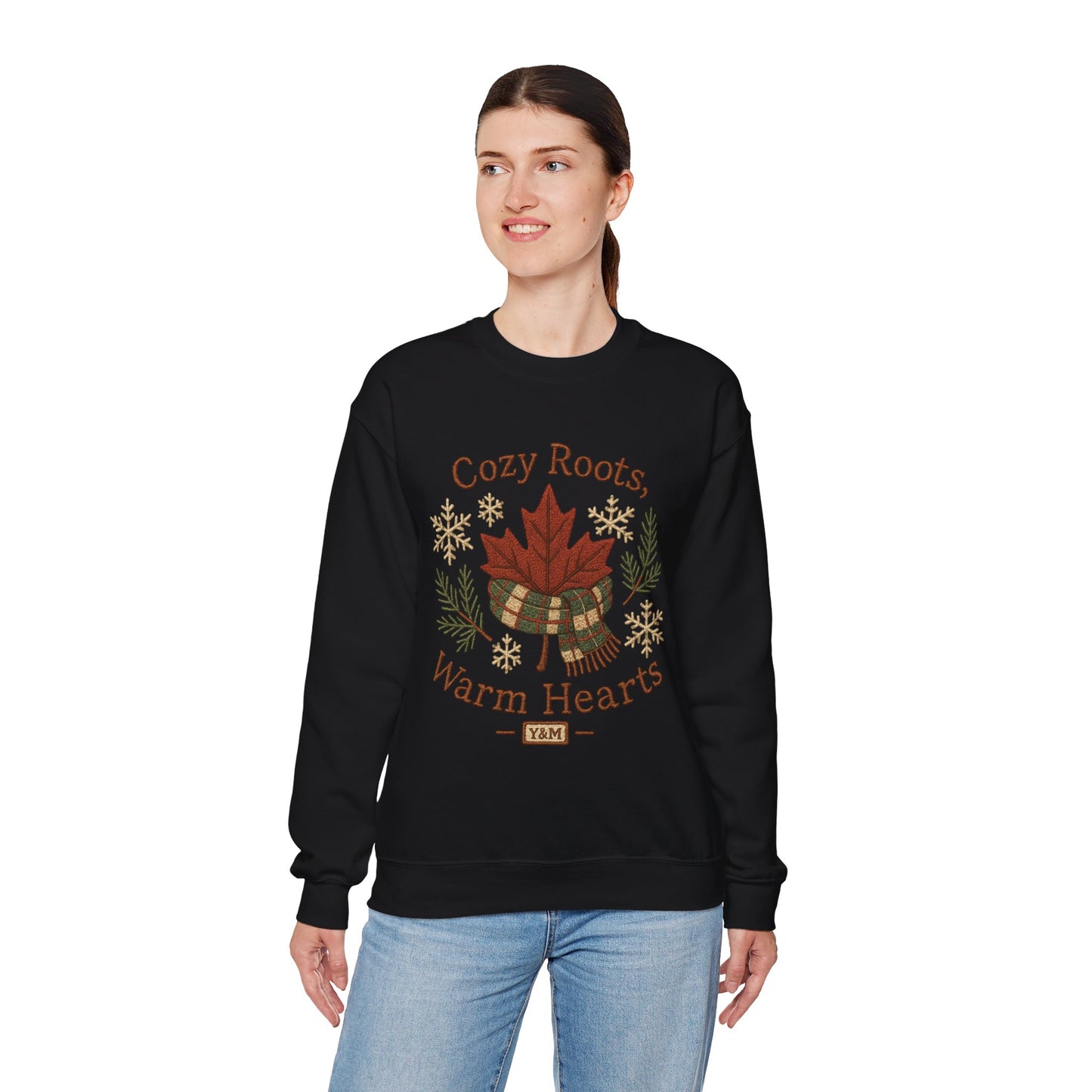 Cozy Roots Crewneck Sweatshirt: Warm Hearts Gift, Fall Fashion, Winter Apparel, Unisex Sweatshirt, Holiday Sweater