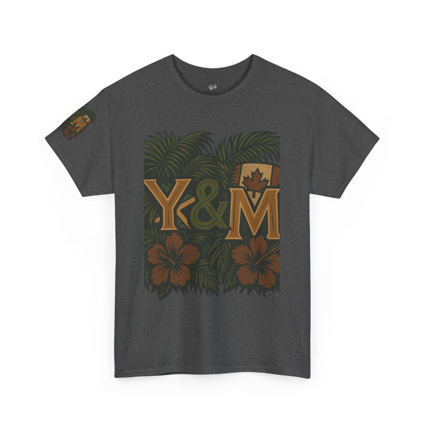Tropical Vibes Unisex Heavy Cotton Tee, Casual Wear, Perfect for Summer, Beach Days, Gift for Him/Her