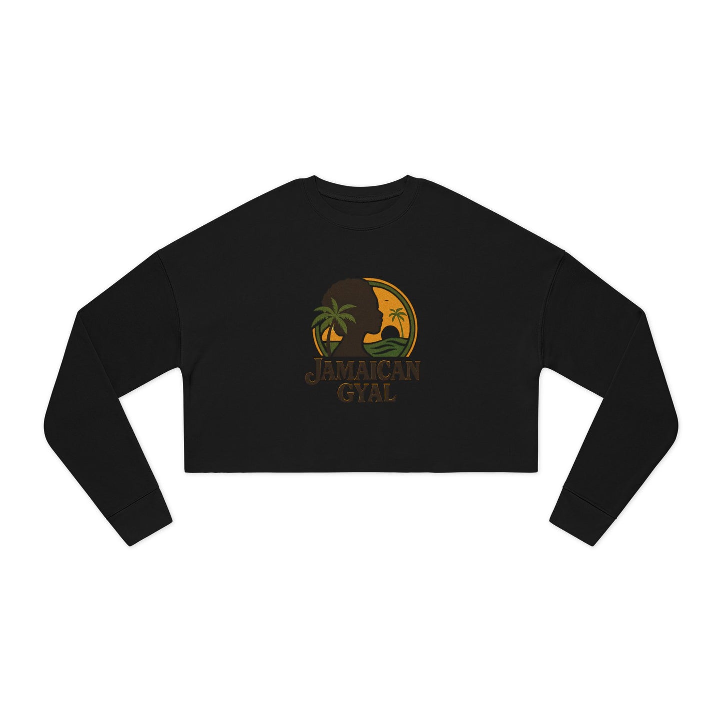 Jamaican Gyal Women's Cropped Sweatshirt | Trendy Spring Style, Perfect for Beach Days, Travel, or Casual Outfits, Gift for Friends