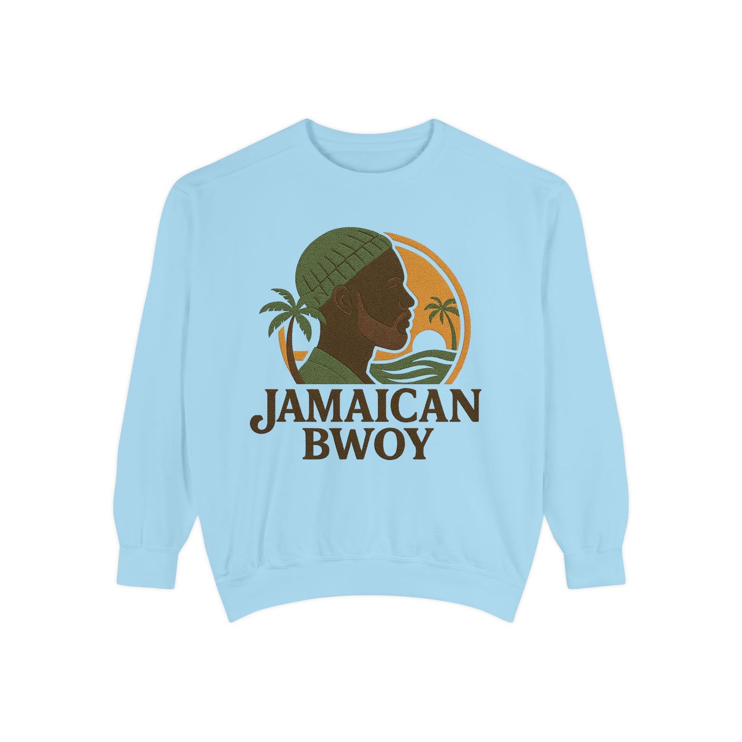 Jamaican Bwoy Sweatshirt, Cozy Unisex Pullover, Streetwear Style, Perfect Gift for Reggae Lovers, Summer Vibes Apparel, Gift for Him/Her