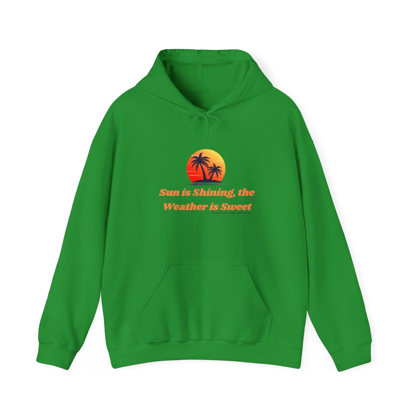 Sunshine Vibes Hoodie: Unisex Heavy Blend Sweatshirt with Tropical Design, Perfect for Summer, Beach Days, Casual Wear, Gifts