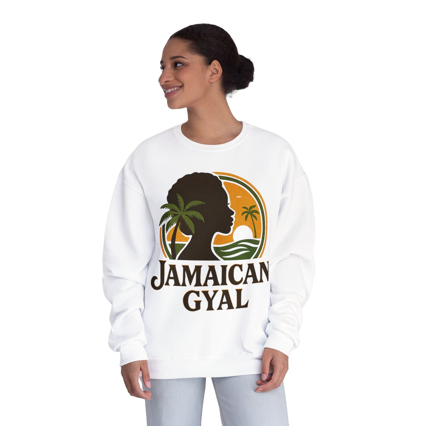 Jamaican Gyal Unisex Sweatshirt, Cozy Crewneck, Gift for Her, Summer Vibes, Casual Fashion Statement