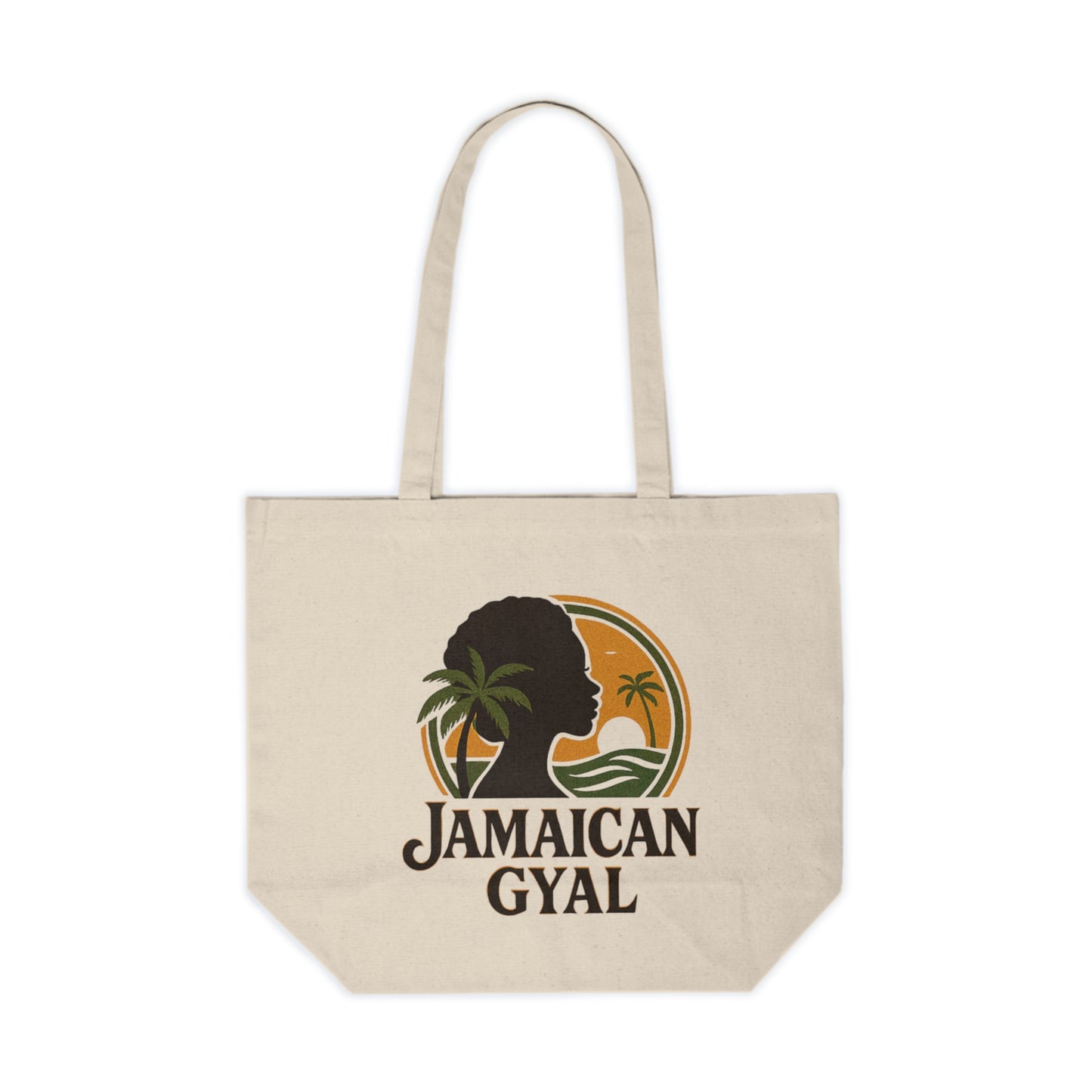 Jamaican Gyal Canvas Shopping Tote | Eco-Friendly Bag, Beach Essential, Gift for Her, Summer Tote, Travel Organizer