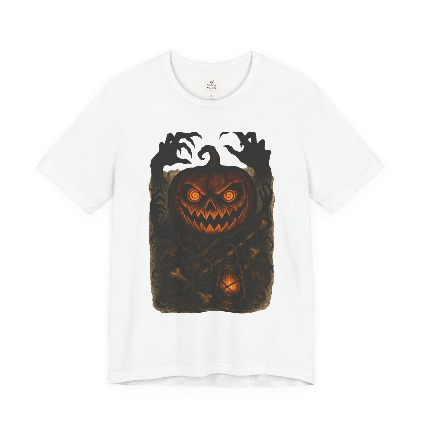 Halloween Pumpkin Tee, Unisex Jersey Short Sleeve Shirt, Fall Festival Apparel, Spooky T-Shirt, Trick or Treat Gift, Autumn Vibes