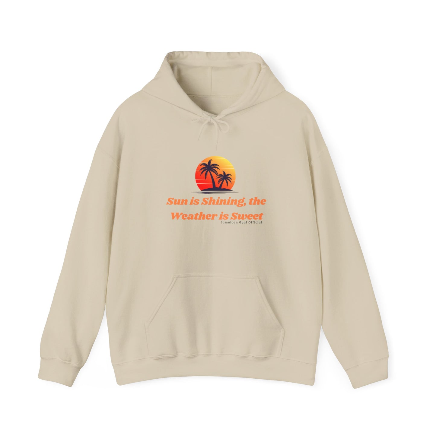 Sunshine Vibes Hoodie: Unisex Heavy Blend Sweatshirt with Tropical Design, Perfect for Summer, Beach Days, Casual Wear, Gifts