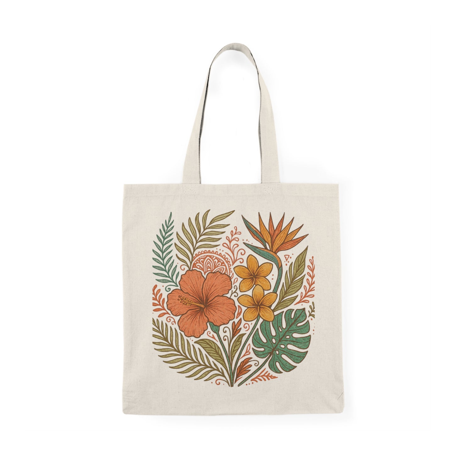 Eco-Friendly Floral Tote Bag, Gardening Gift, Beach Bag, Shopping Tote, Reusable Grocery Bag, Summer Accessory